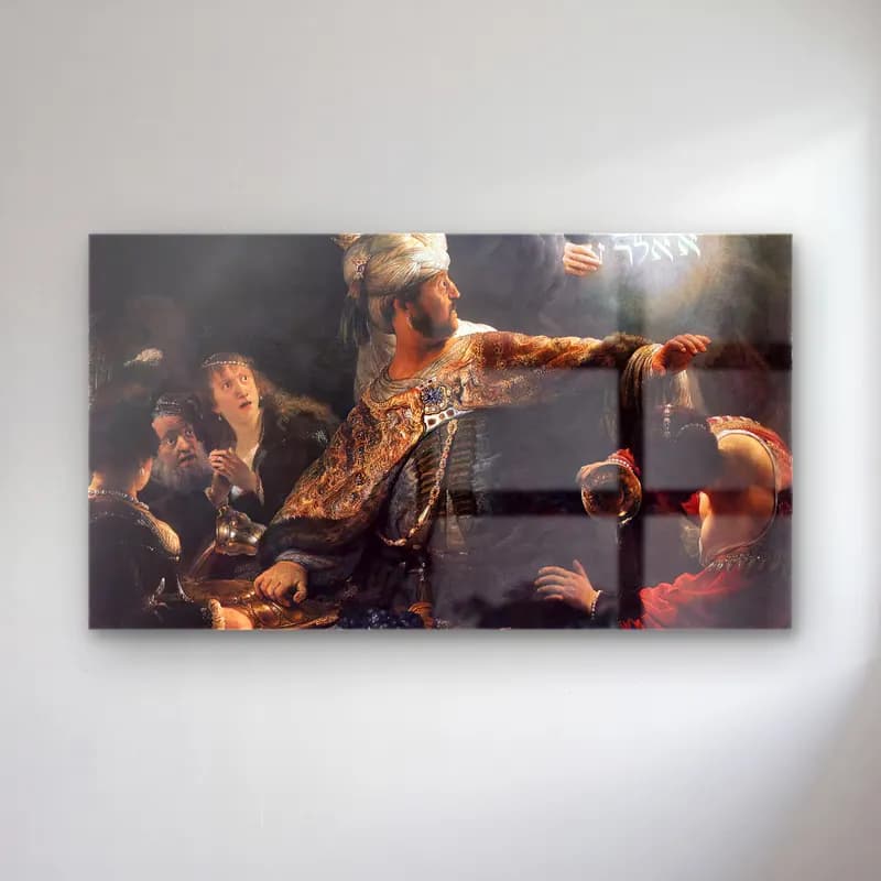 Rembrandt Harmenszoon van Rijn – Belshazzar s Feast cam tablo — Rembrandt Harmenszoon van Rijn – Belshazzar s Feast — yağlı boya erkek portresi
