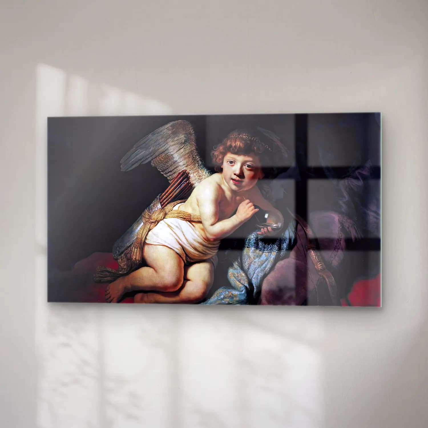 Rembrandt Harmenszoon van Rijn – Cupid with the Soap Bubble cam tablo — sağ açıdan görünüm