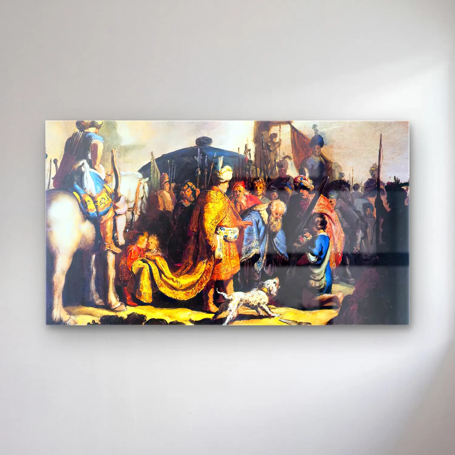 Rembrandt Harmenszoon van Rijn – David Presenting the Head of Goliath to King Saul cam tablo — Rembrandt Harmenszoon van Rijn – David Presenting the Head of Goliath to King Saul — yağlı boya dini sahne