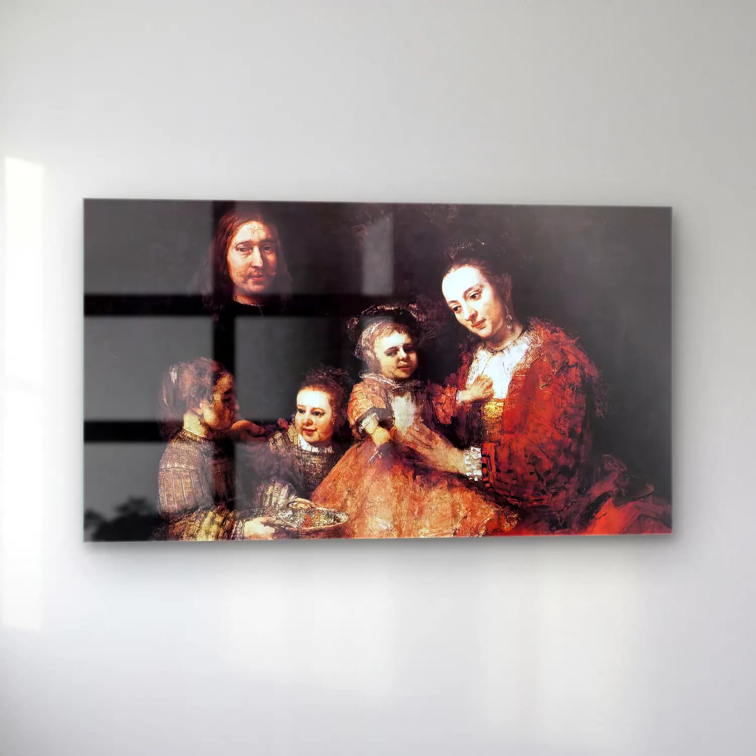 Rembrandt Harmenszoon van Rijn – Family Group cam tablo — sol açıdan görünüm