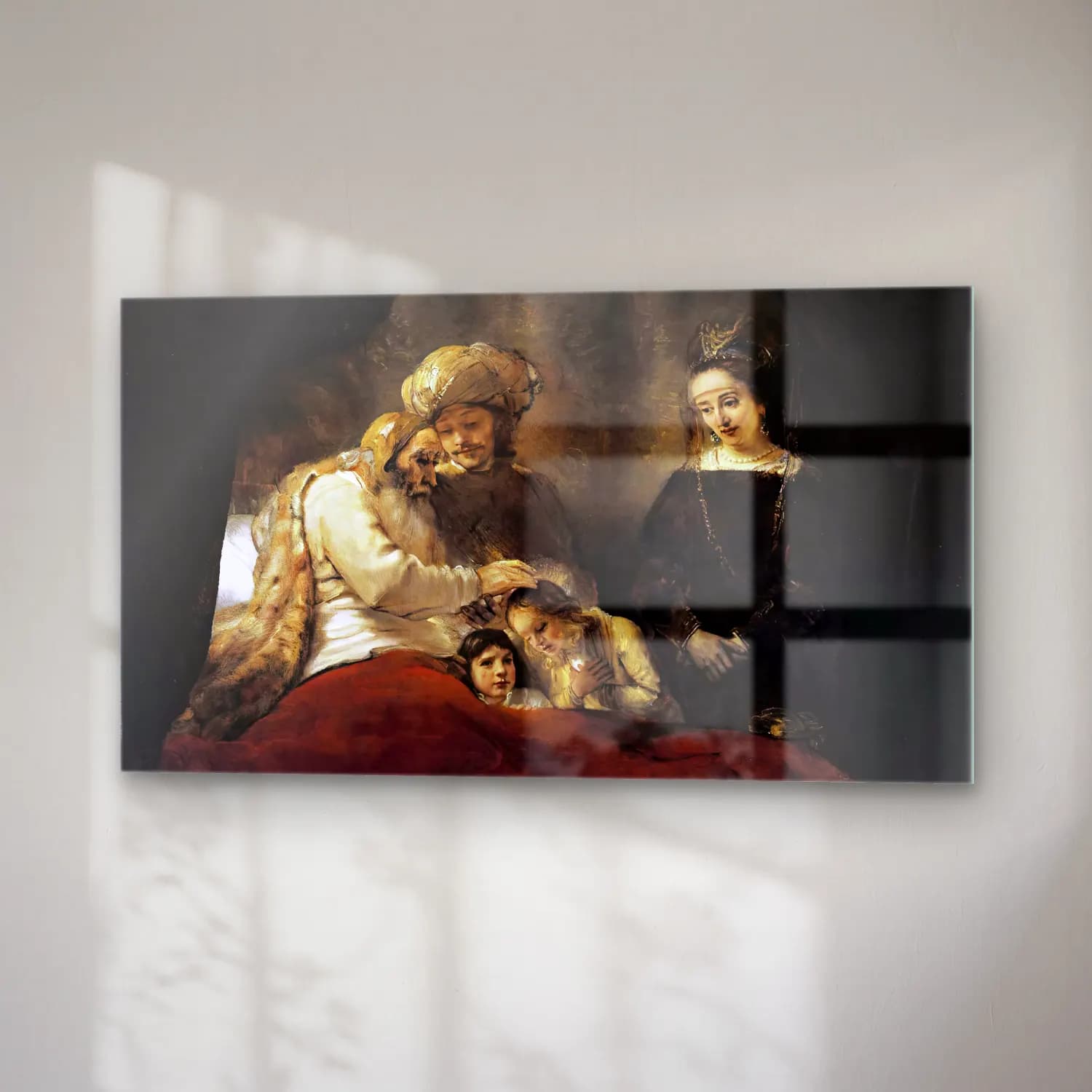 Rembrandt Harmenszoon van Rijn – Jacob Blessing the Children of Joseph cam tablo — sağ açıdan görünüm