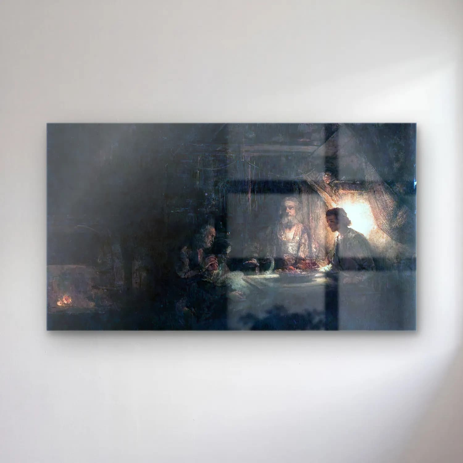 Rembrandt Harmenszoon van Rijn – Philemon and Baucis cam tablo — Rembrandt Harmenszoon van Rijn – Philemon and Baucis — empresyonist dini sahne