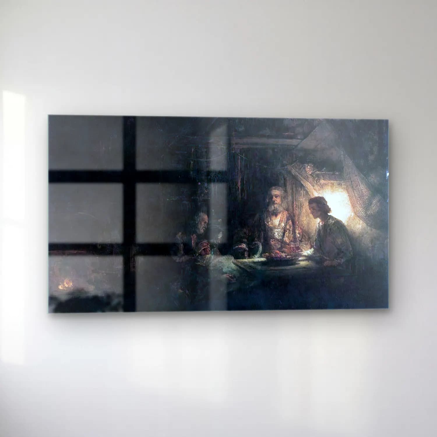 Rembrandt Harmenszoon van Rijn – Philemon and Baucis cam tablo — sol açıdan görünüm