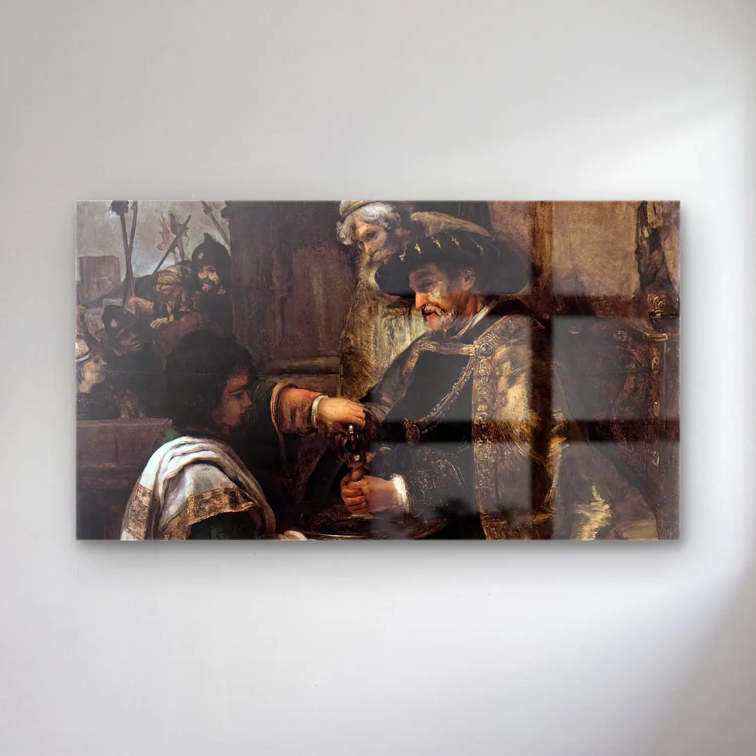 Rembrandt Harmenszoon van Rijn – Pilate Washing His Hands cam tablo — Rembrandt Harmenszoon van Rijn – Pilate Washing His Hands — yağlı boya erkek portresi