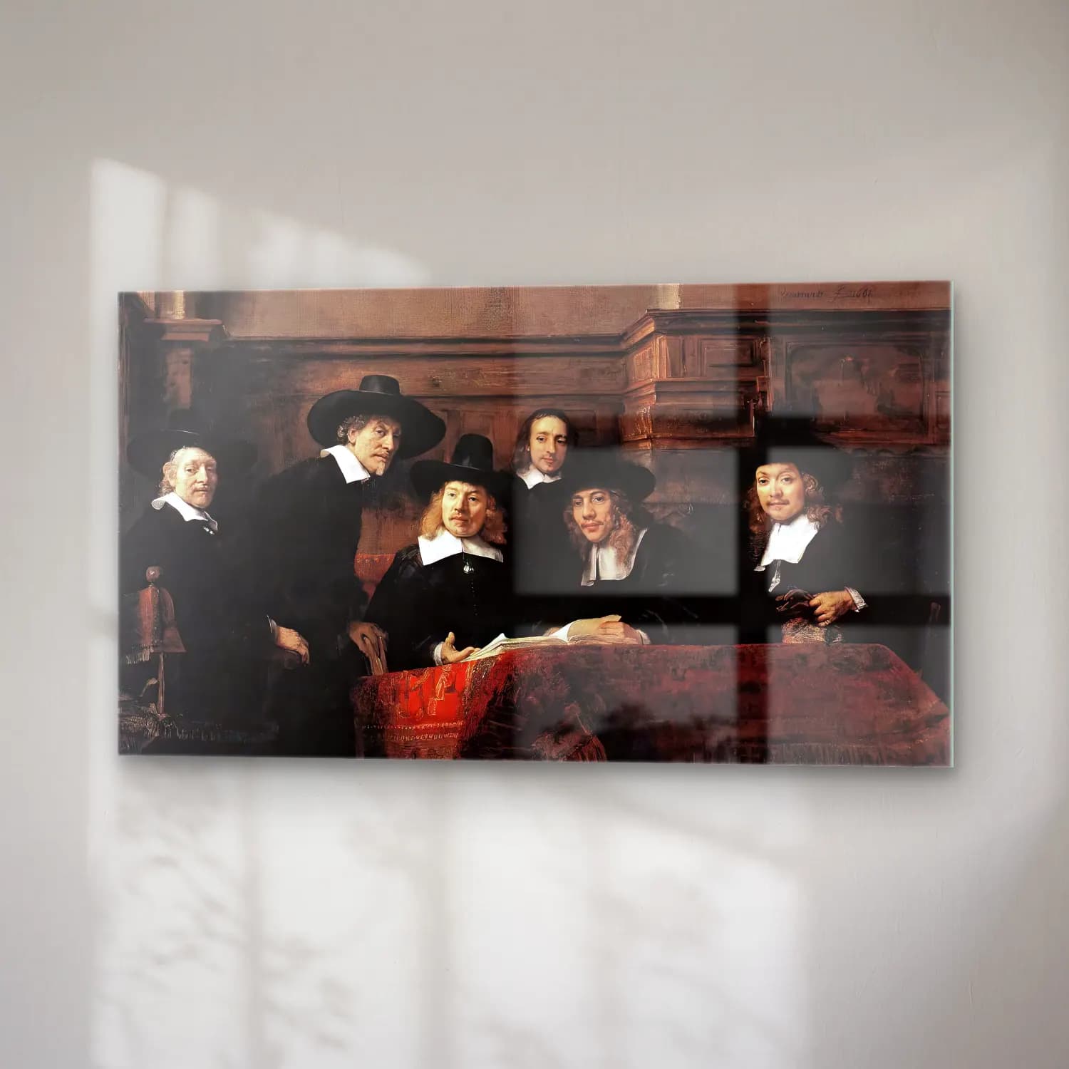 Rembrandt Harmenszoon van Rijn – Sampling Officials of the Drapers Guild cam tablo — sağ açıdan görünüm