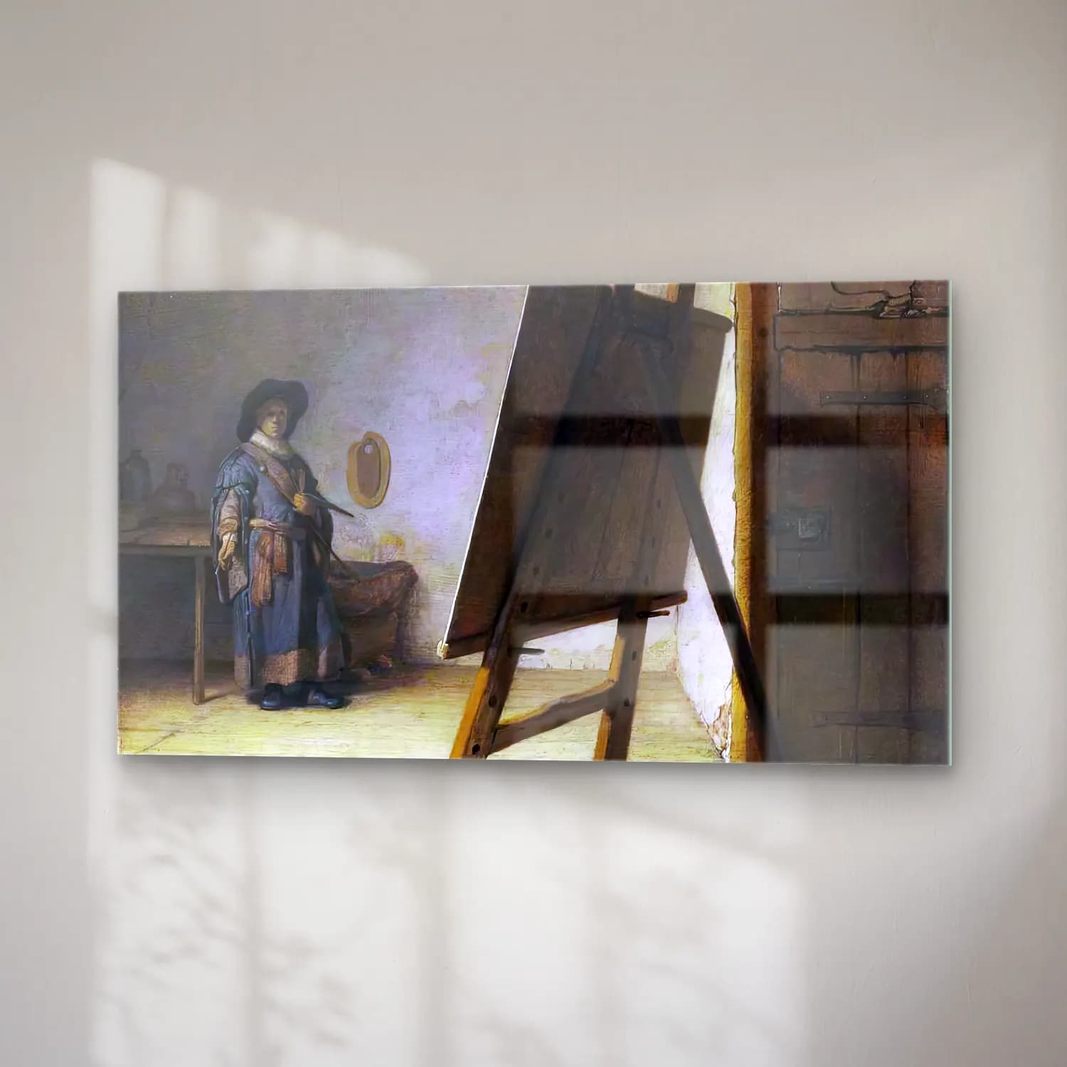 Rembrandt Harmenszoon van Rijn – The Artist in his Studio cam tablo — sağ açıdan görünüm