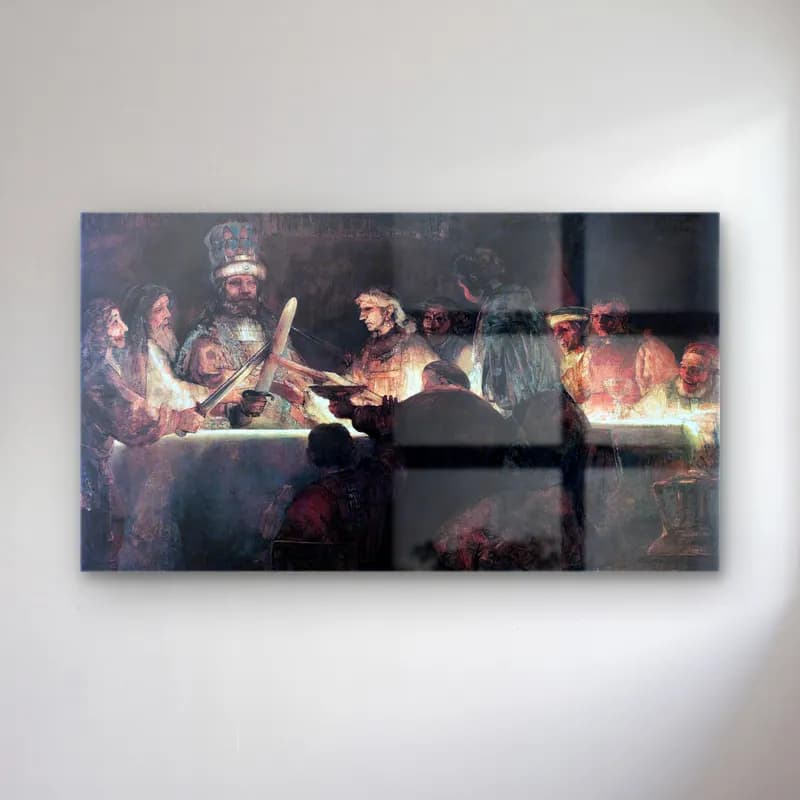 Rembrandt Harmenszoon van Rijn – The Conspiration of the Bataves cam tablo — Rembrandt Harmenszoon van Rijn – The Conspiration of the Bataves — vintage dini sahne