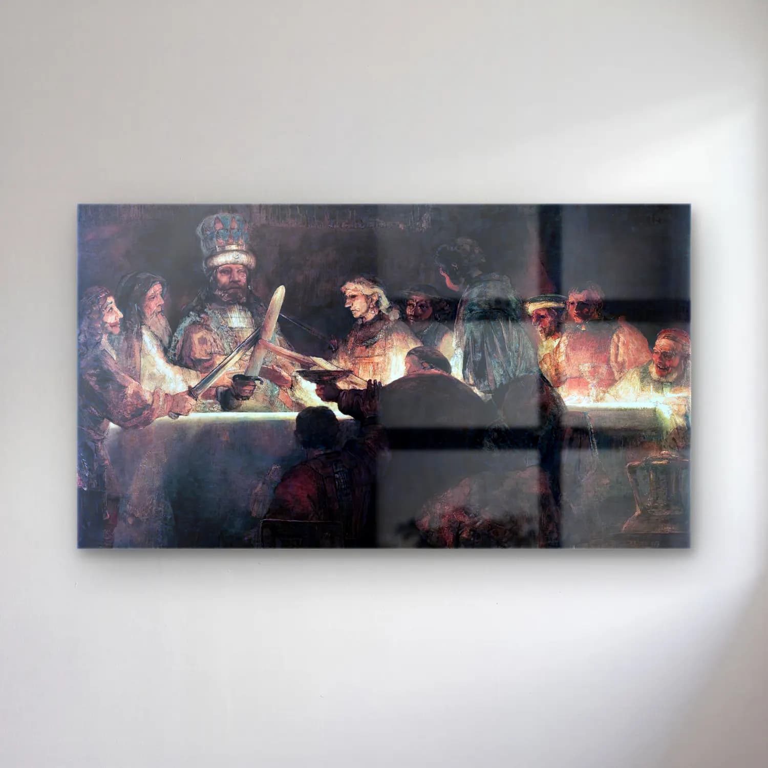 Rembrandt Harmenszoon van Rijn – The Conspiration of the Bataves cam tablo — Rembrandt Harmenszoon van Rijn – The Conspiration of the Bataves — vintage dini sahne