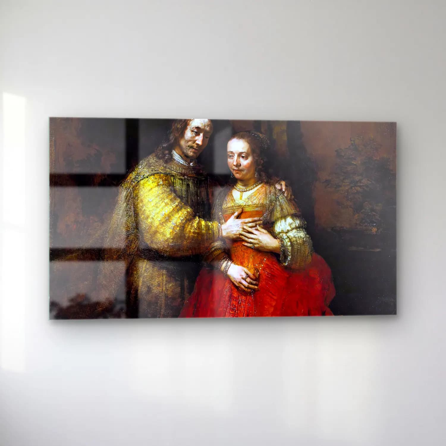 Rembrandt Harmenszoon van Rijn – The Jewish Bride cam tablo — sol açıdan görünüm