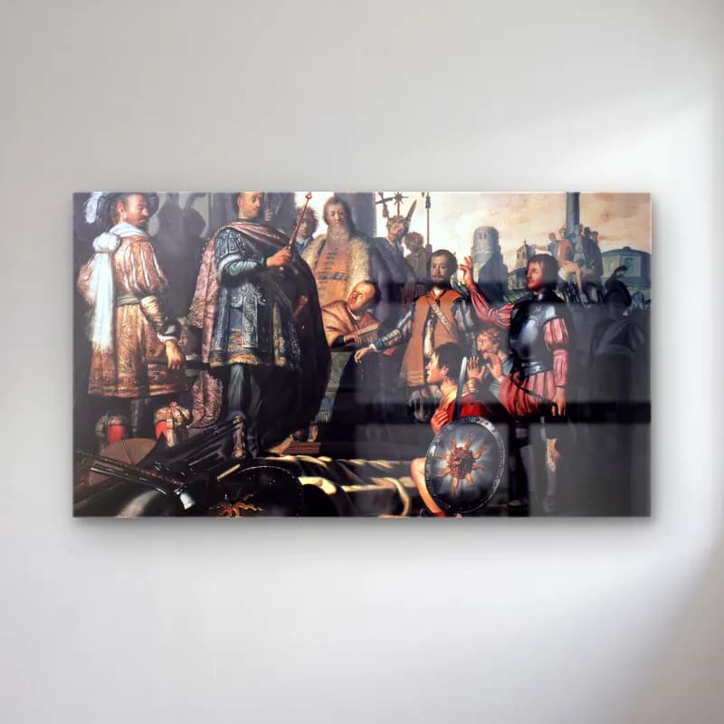 Rembrandt Harmenszoon van Rijn – The Leiden History Painting cam tablo — Rembrandt Harmenszoon van Rijn – The Leiden History Painting — yağlı boya dini sahne
