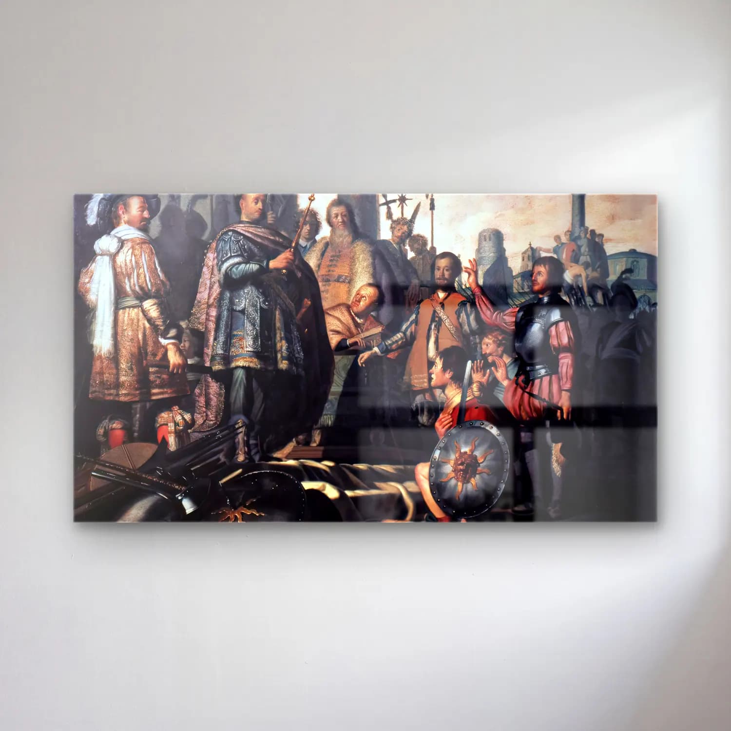 Rembrandt Harmenszoon van Rijn – The Leiden History Painting cam tablo — Rembrandt Harmenszoon van Rijn – The Leiden History Painting — yağlı boya dini sahne