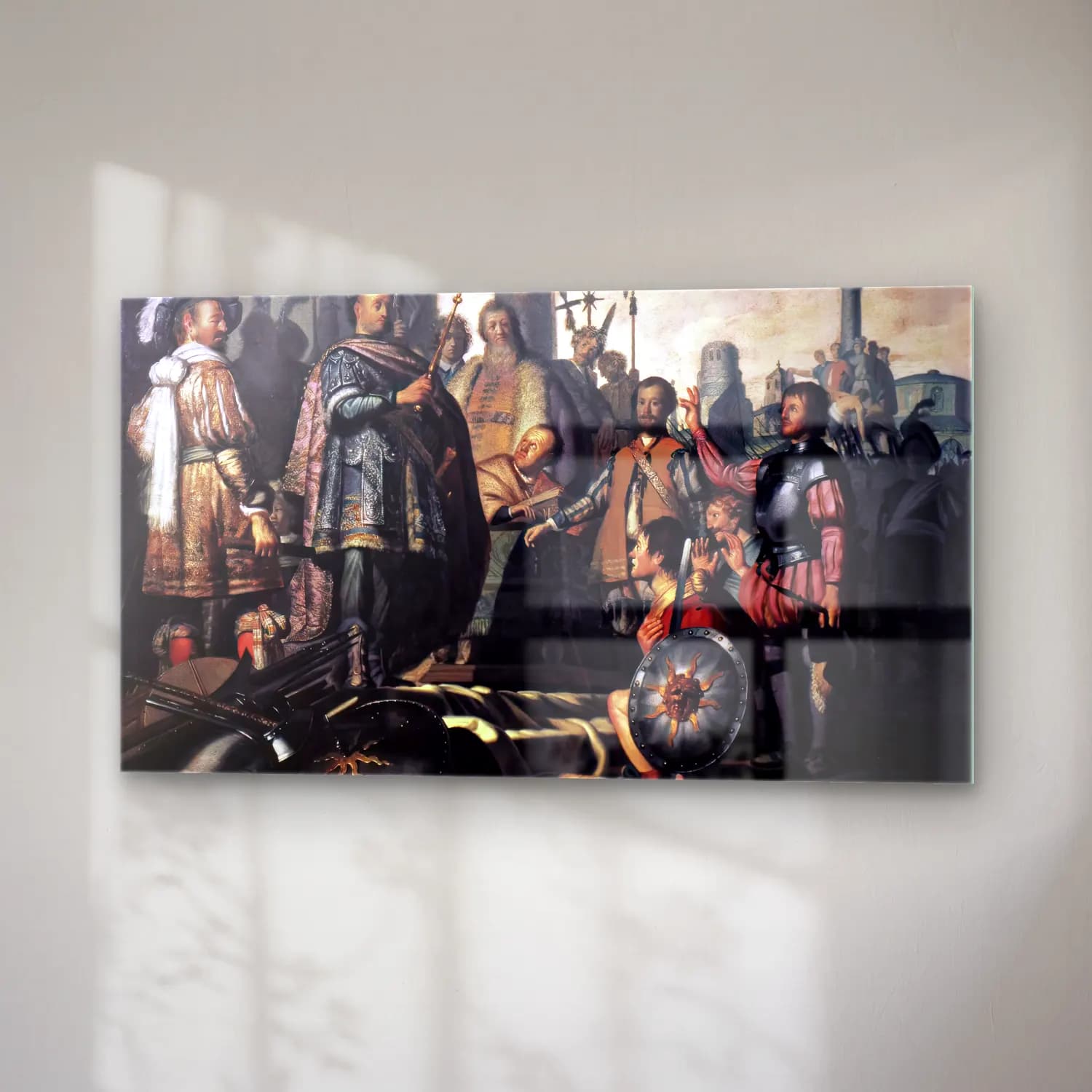 Rembrandt Harmenszoon van Rijn – The Leiden History Painting cam tablo — sağ açıdan görünüm