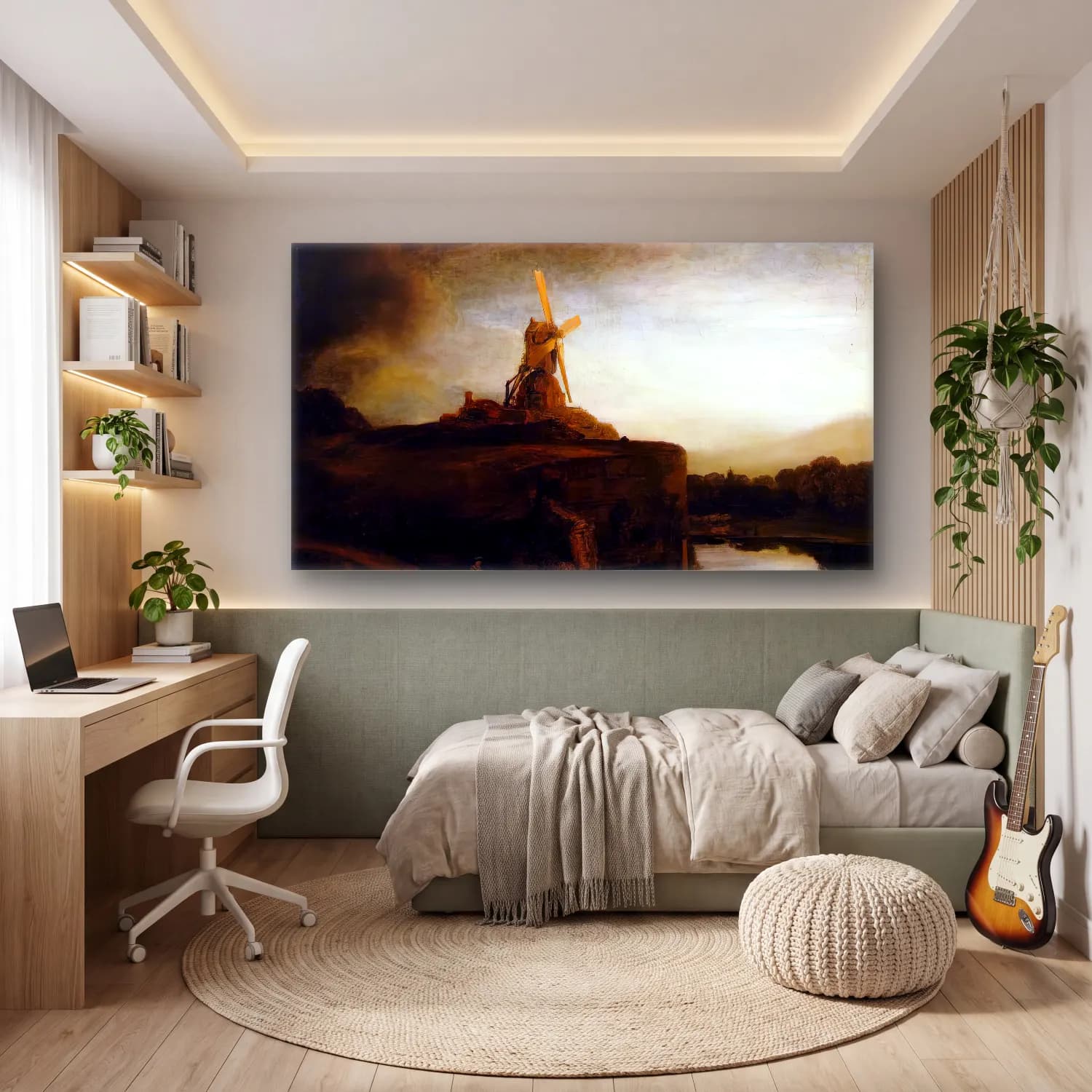 Rembrandt Harmenszoon van Rijn – The Mill cam tablo — genç odasında
