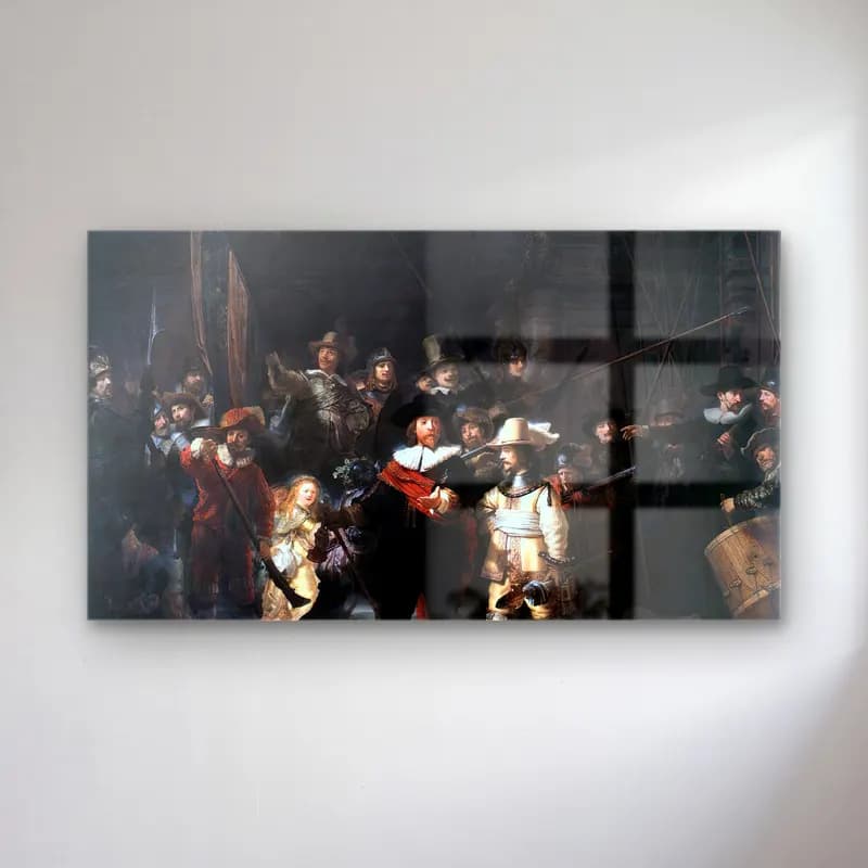 Rembrandt Harmenszoon van Rijn – The Nightwatch cam tablo — Rembrandt Harmenszoon van Rijn – The Nightwatch — yağlı boya savaş sahnesi