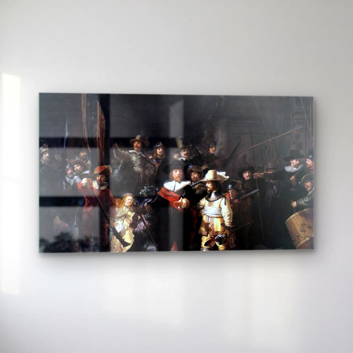 Rembrandt Harmenszoon van Rijn – The Nightwatch cam tablo — sol açıdan görünüm