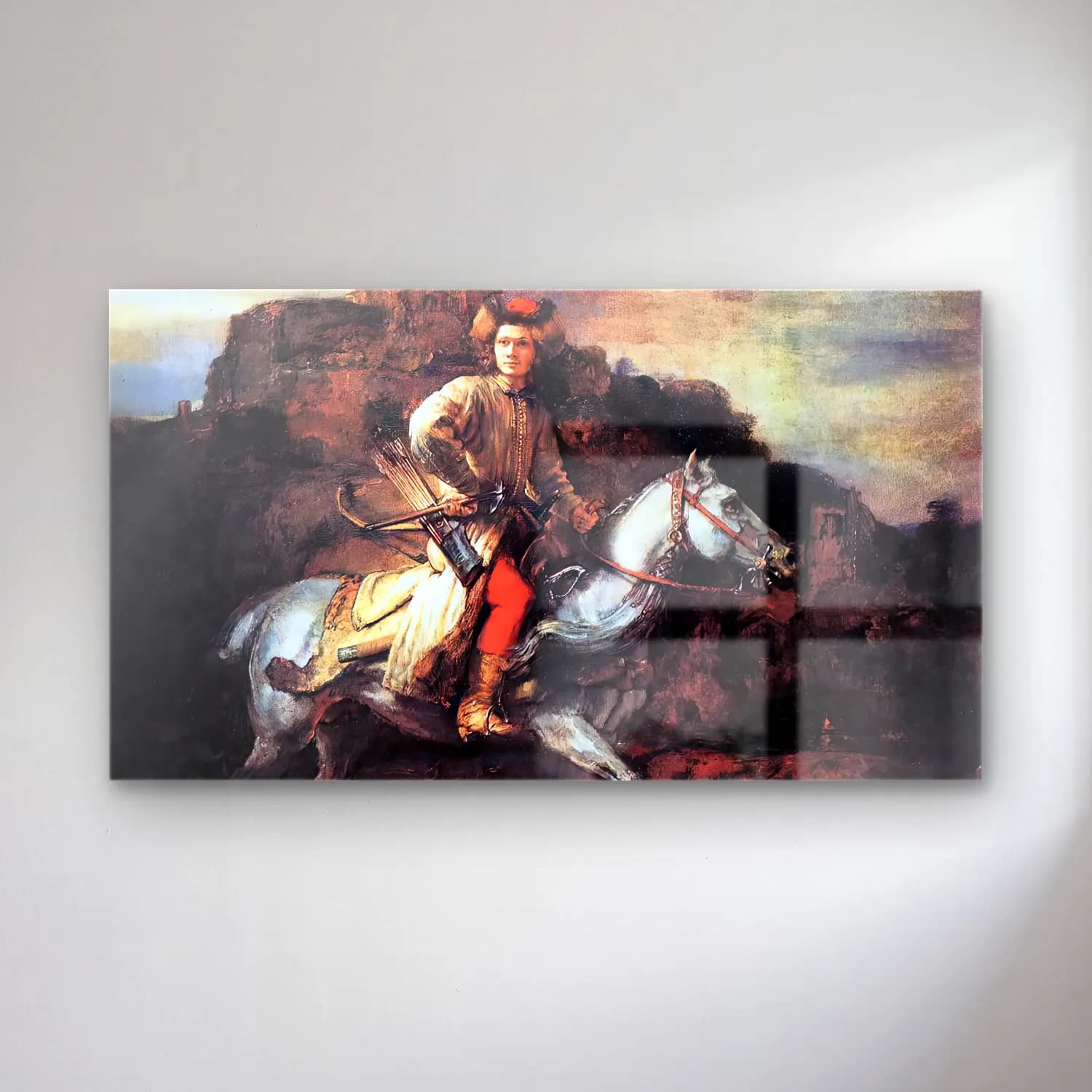 Rembrandt Harmenszoon van Rijn – The Polish Rider cam tablo — Rembrandt Harmenszoon van Rijn – The Polish Rider — vintage şövalye