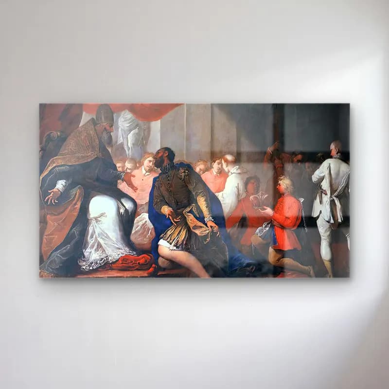 Sebastiano Ricci – Paul Iii Appointing His Son Pier Luigi to Duke of Piacenza… cam tablo — Sebastiano Ricci – Paul Iii Appointing His Son Pier Luigi to Duke of Piacenza… — yağlı boya dini sahne