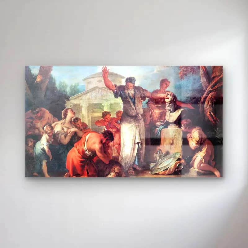 Sebastiano Ricci – Sacrifice to Silenus cam tablo — Sebastiano Ricci – Sacrifice to Silenus — yağlı boya dini sahne
