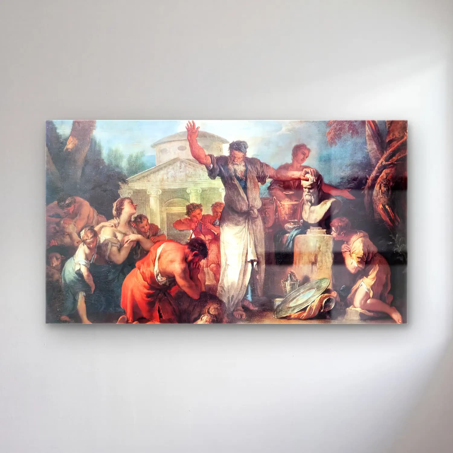 Sebastiano Ricci – Sacrifice to Silenus cam tablo — Sebastiano Ricci – Sacrifice to Silenus — yağlı boya dini sahne