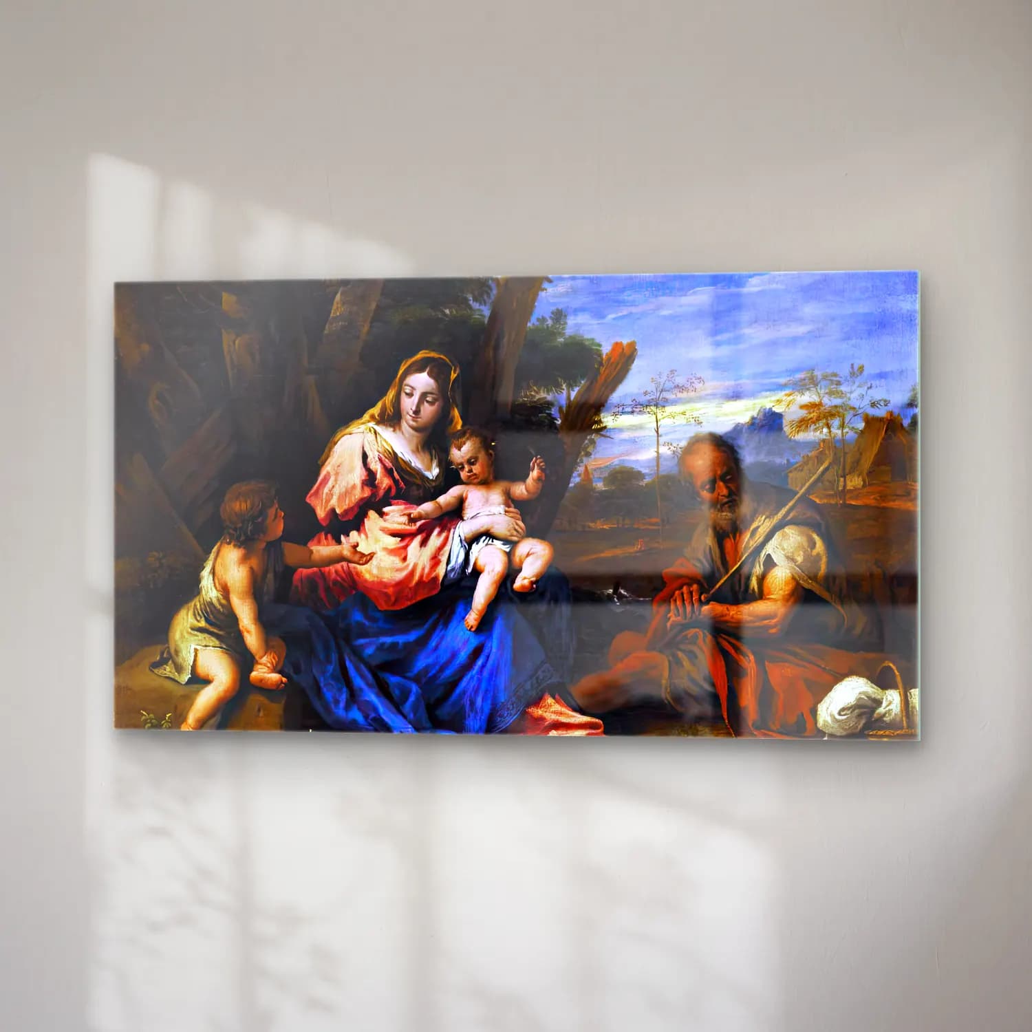 Sebastiano Ricci – The Holy Family with the Infant St John the Baptist in a… cam tablo — sağ açıdan görünüm