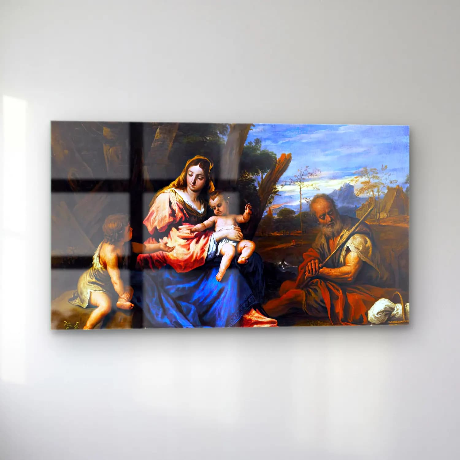 Sebastiano Ricci – The Holy Family with the Infant St John the Baptist in a… cam tablo — sol açıdan görünüm