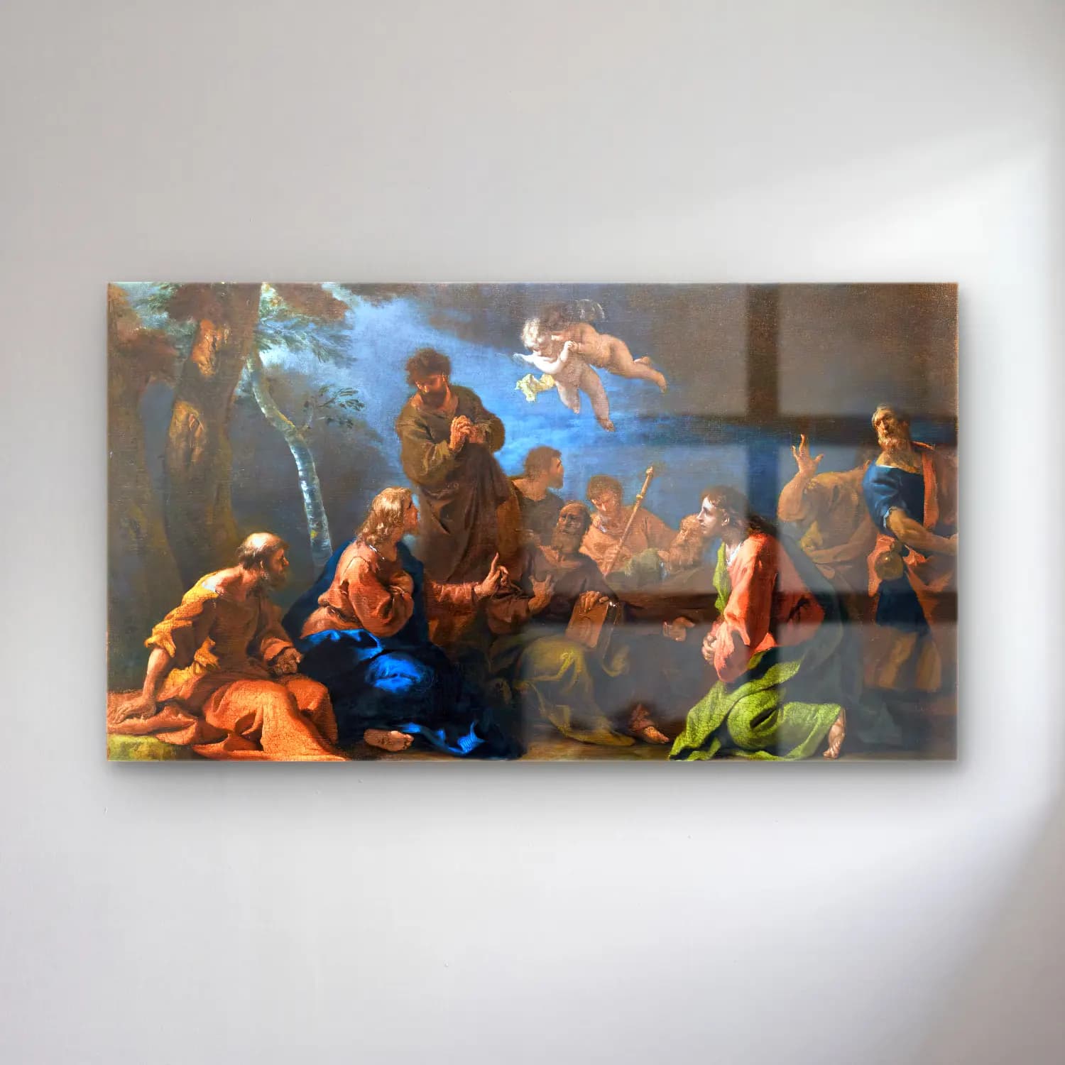 Sebastiano Ricci – The Sermon on the Mount cam tablo — Sebastiano Ricci – The Sermon on the Mount — yağlı boya dini sahne