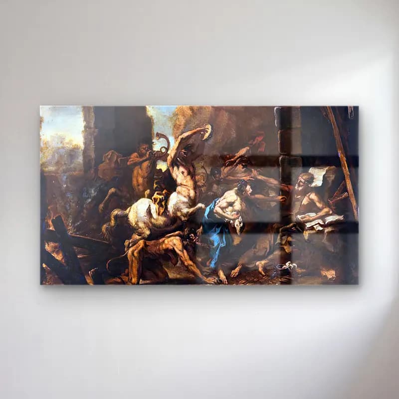 Sebastiano Ricci – The Temptation of St Anthony cam tablo — Sebastiano Ricci – The Temptation of St Anthony — yağlı boya savaş sahnesi