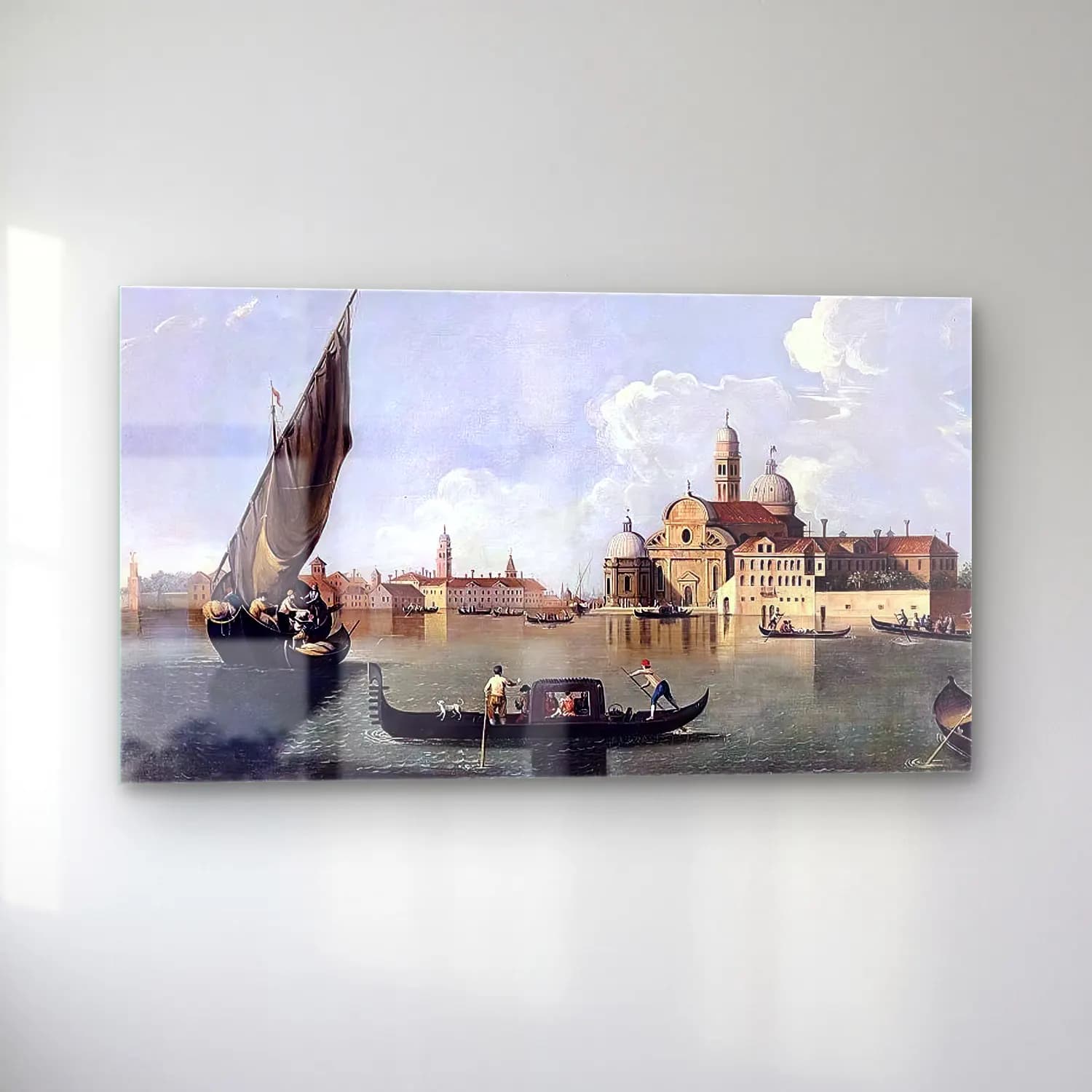 Johan Richter – View of San Michele, Venice cam tablo — sol açıdan görünüm