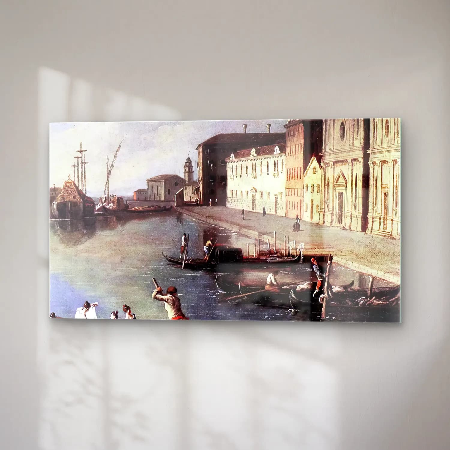 Johan Richter – View of the Giudecca Canal (detail) cam tablo — sağ açıdan görünüm