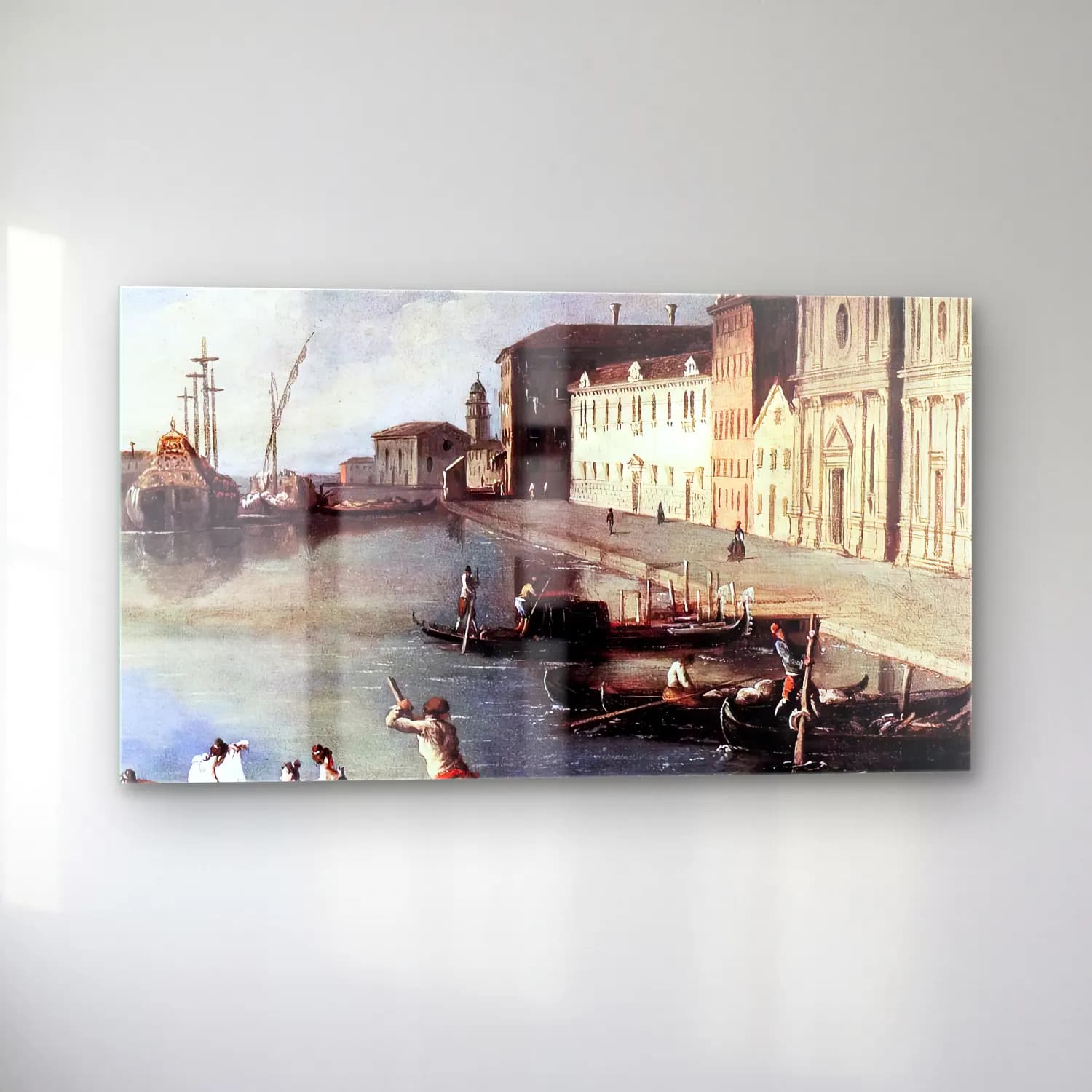 Johan Richter – View of the Giudecca Canal (detail) cam tablo — sol açıdan görünüm