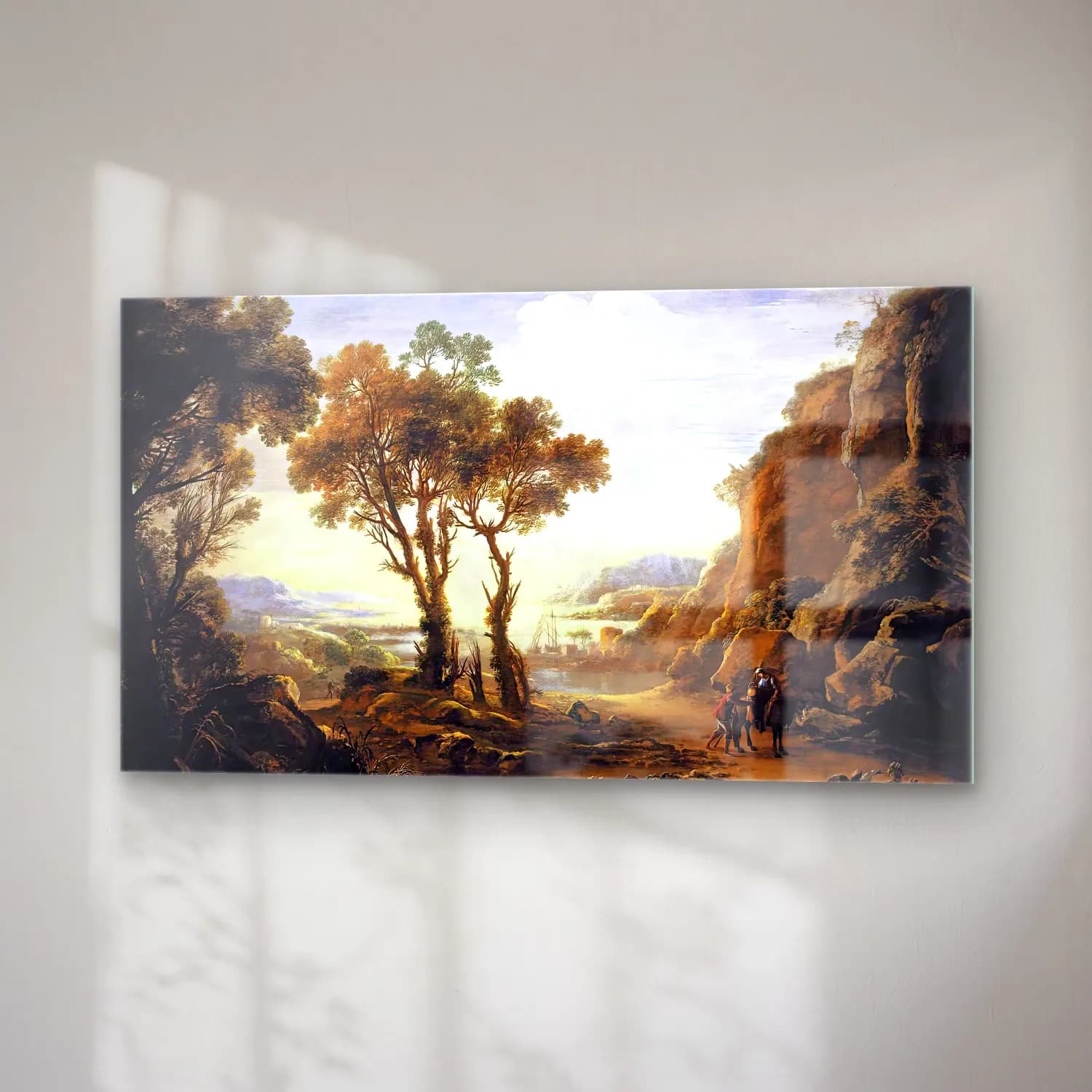 Salvator Rosa – Evening Landscape cam tablo — sağ açıdan görünüm