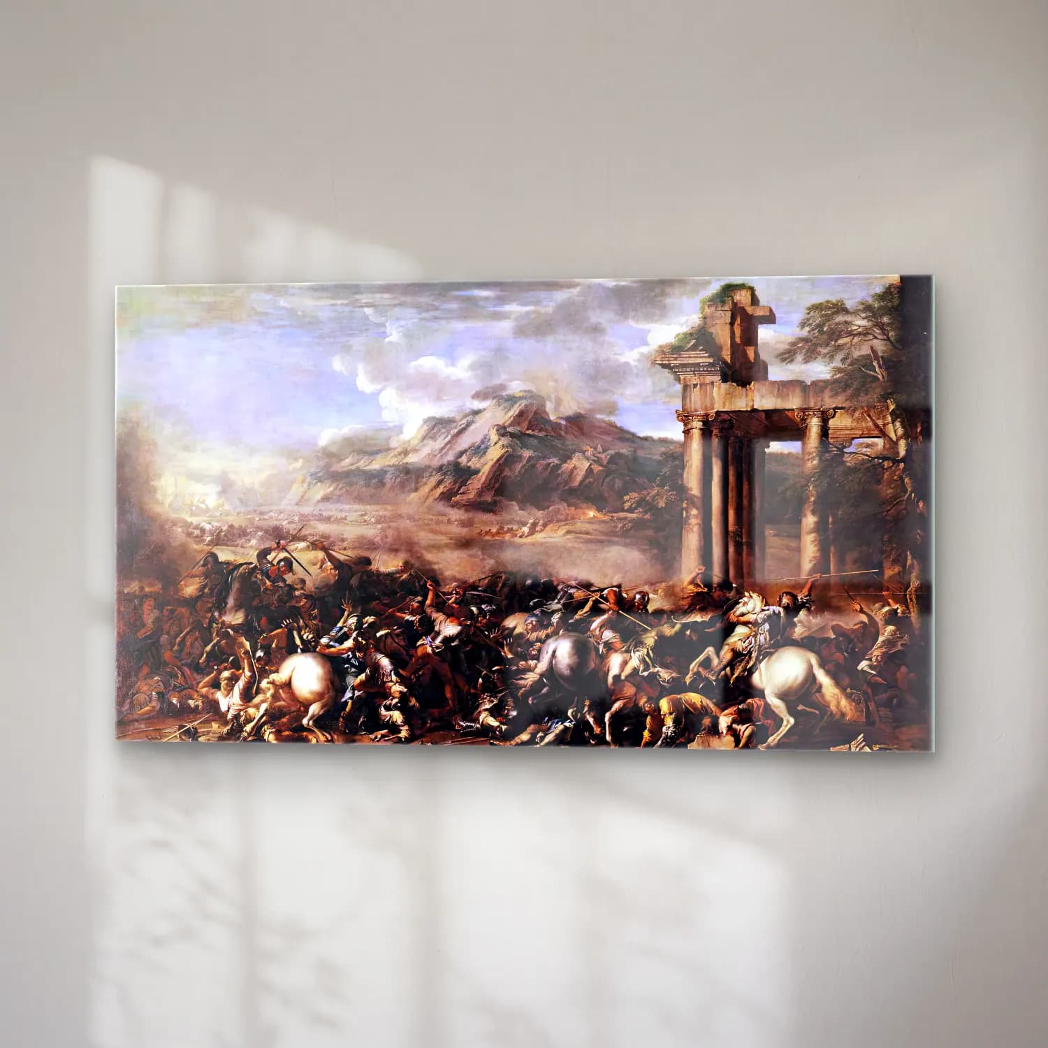 Salvator Rosa – Heroic Battle cam tablo — sağ açıdan görünüm