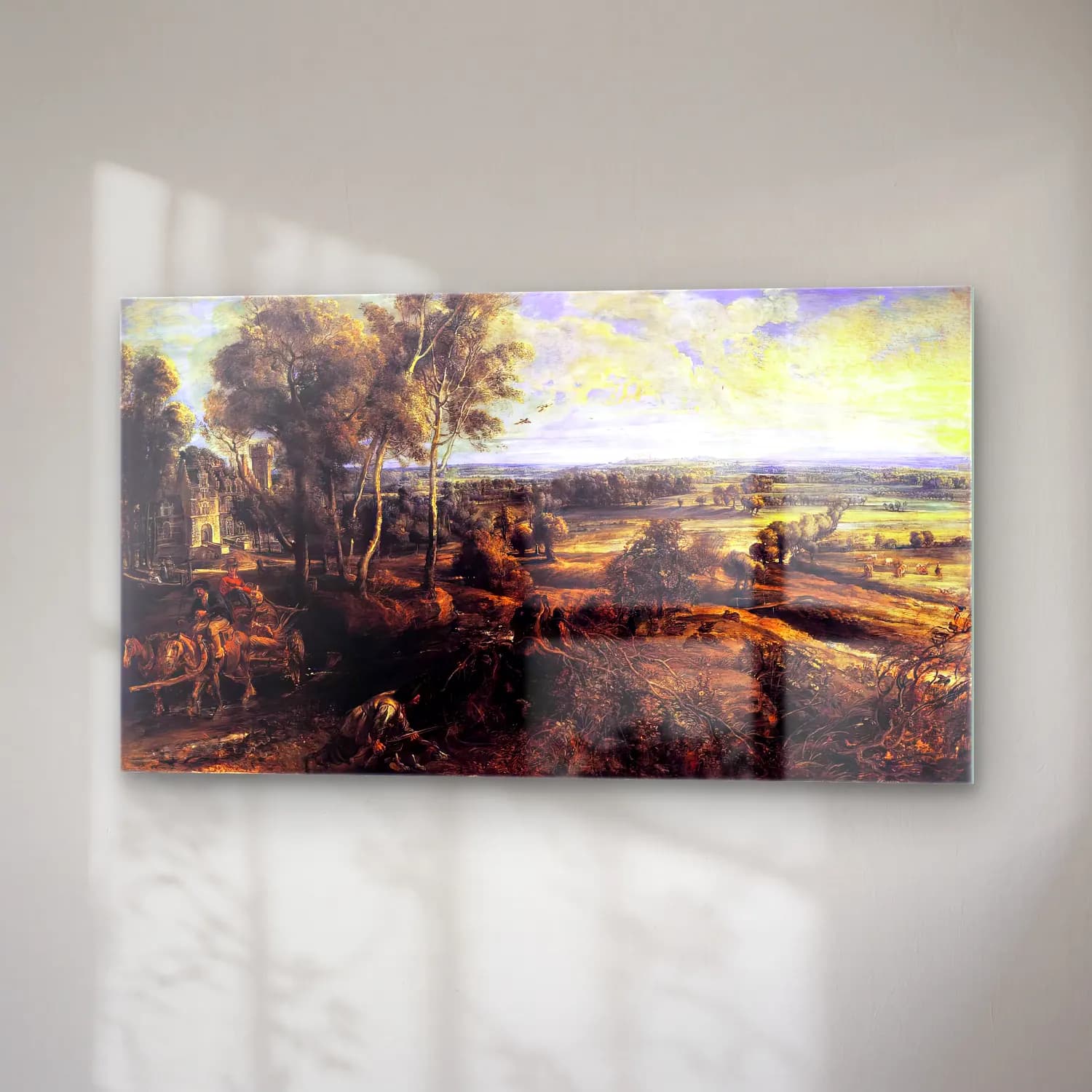 Peter Paul Rubens – An Autumn Landscape with a View of Het Steen cam tablo — sağ açıdan görünüm