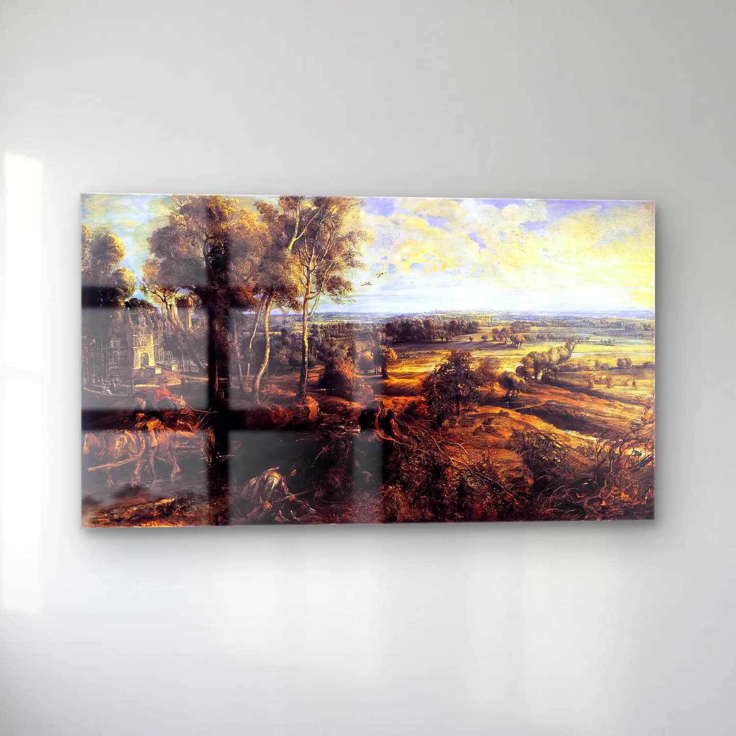 Peter Paul Rubens – An Autumn Landscape with a View of Het Steen cam tablo — sol açıdan görünüm