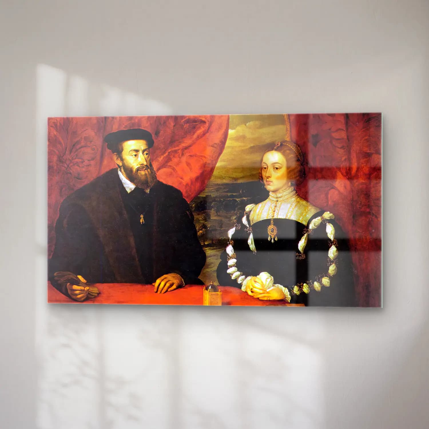Peter Paul Rubens – Charles V and the Empress Isabella cam tablo — sağ açıdan görünüm