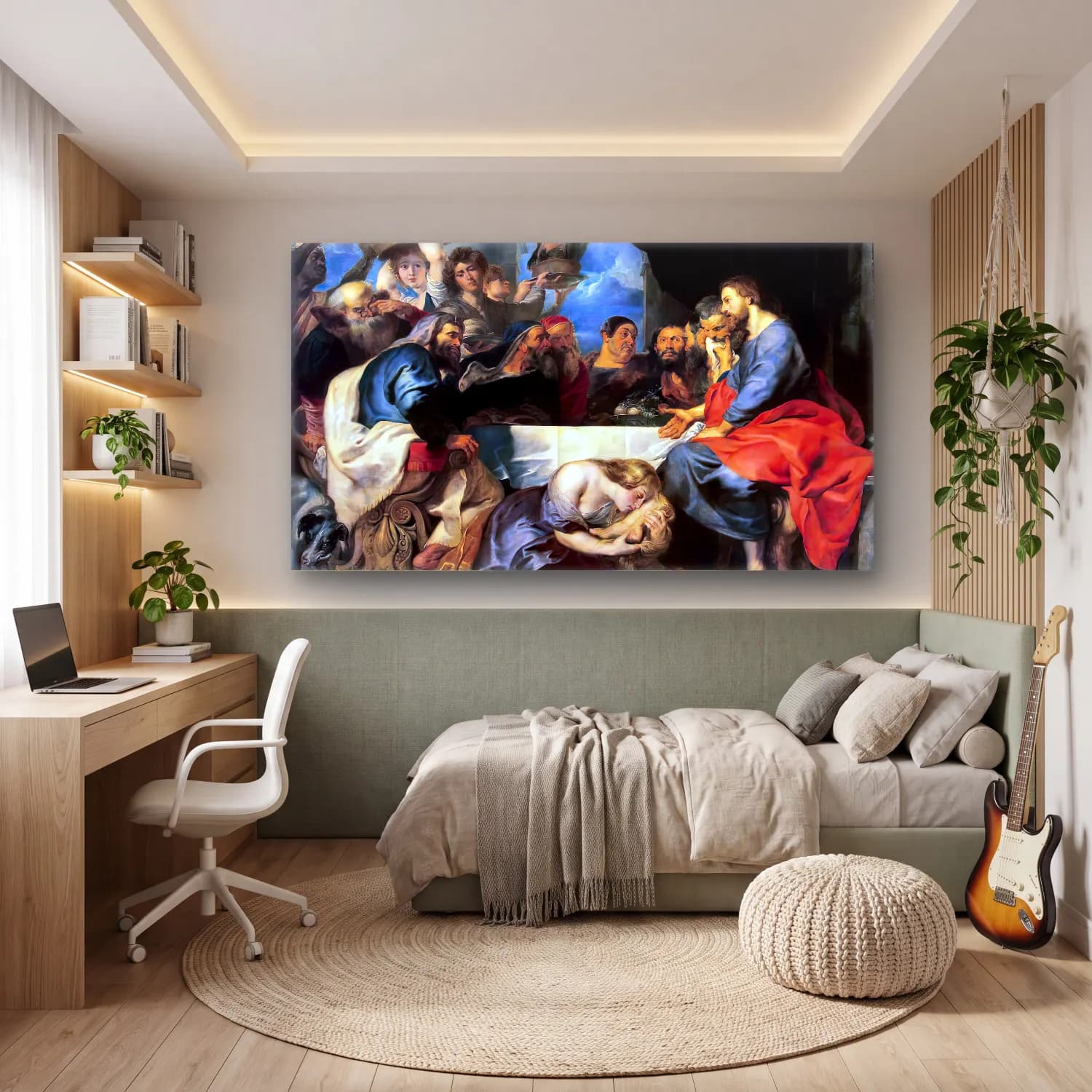 Peter Paul Rubens – Christ at Simon the Pharisee cam tablo — genç odasında