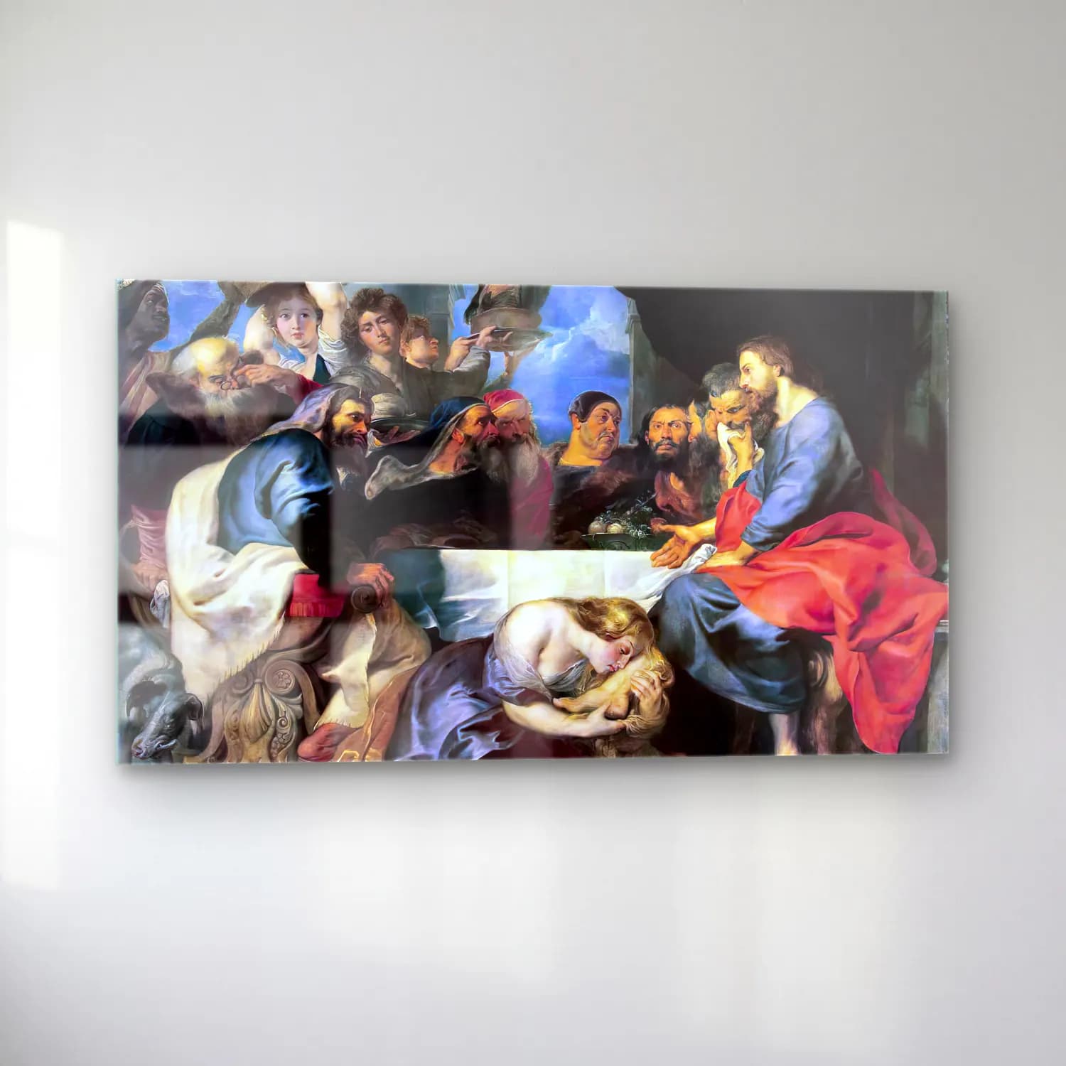 Peter Paul Rubens – Christ at Simon the Pharisee cam tablo — sol açıdan görünüm