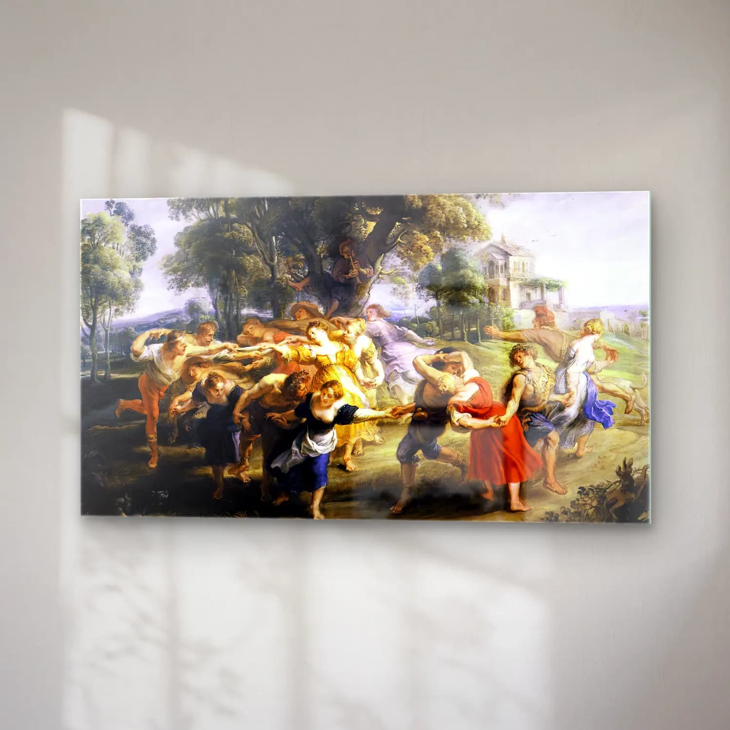 Peter Paul Rubens – Dance of Italian Villagers cam tablo — sağ açıdan görünüm