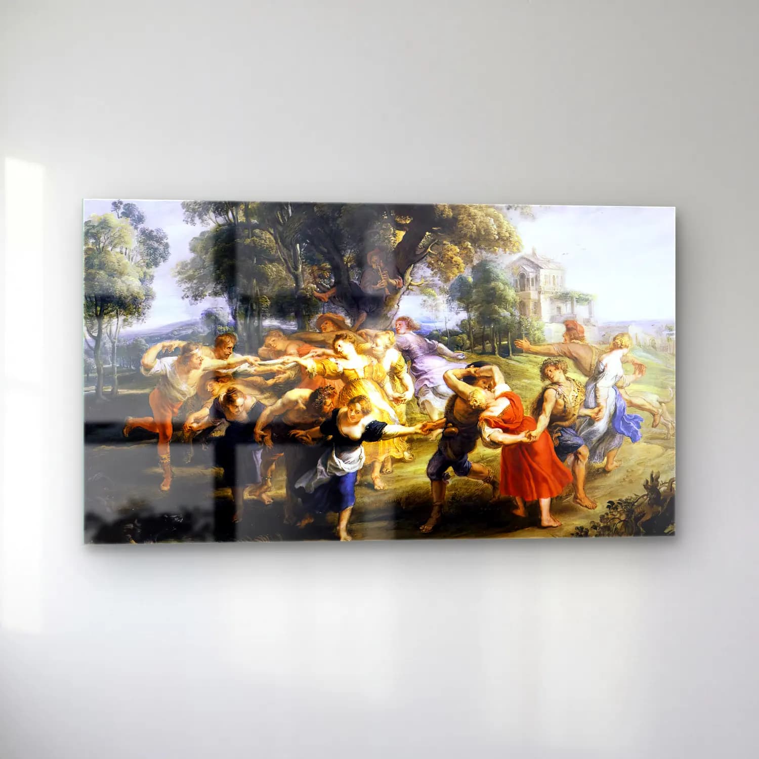 Peter Paul Rubens – Dance of Italian Villagers cam tablo — sol açıdan görünüm