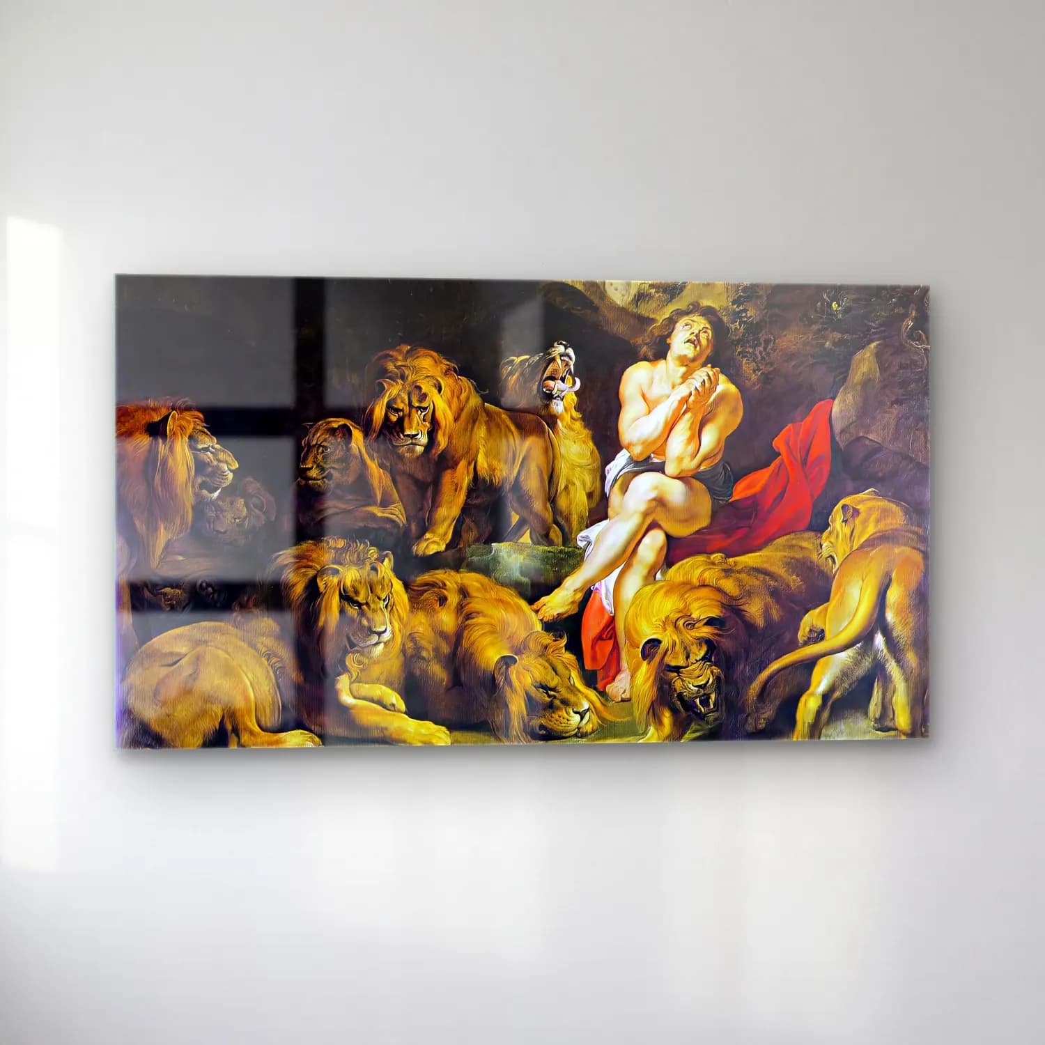 Peter Paul Rubens – Daniel in the Lion s Den cam tablo — sol açıdan görünüm