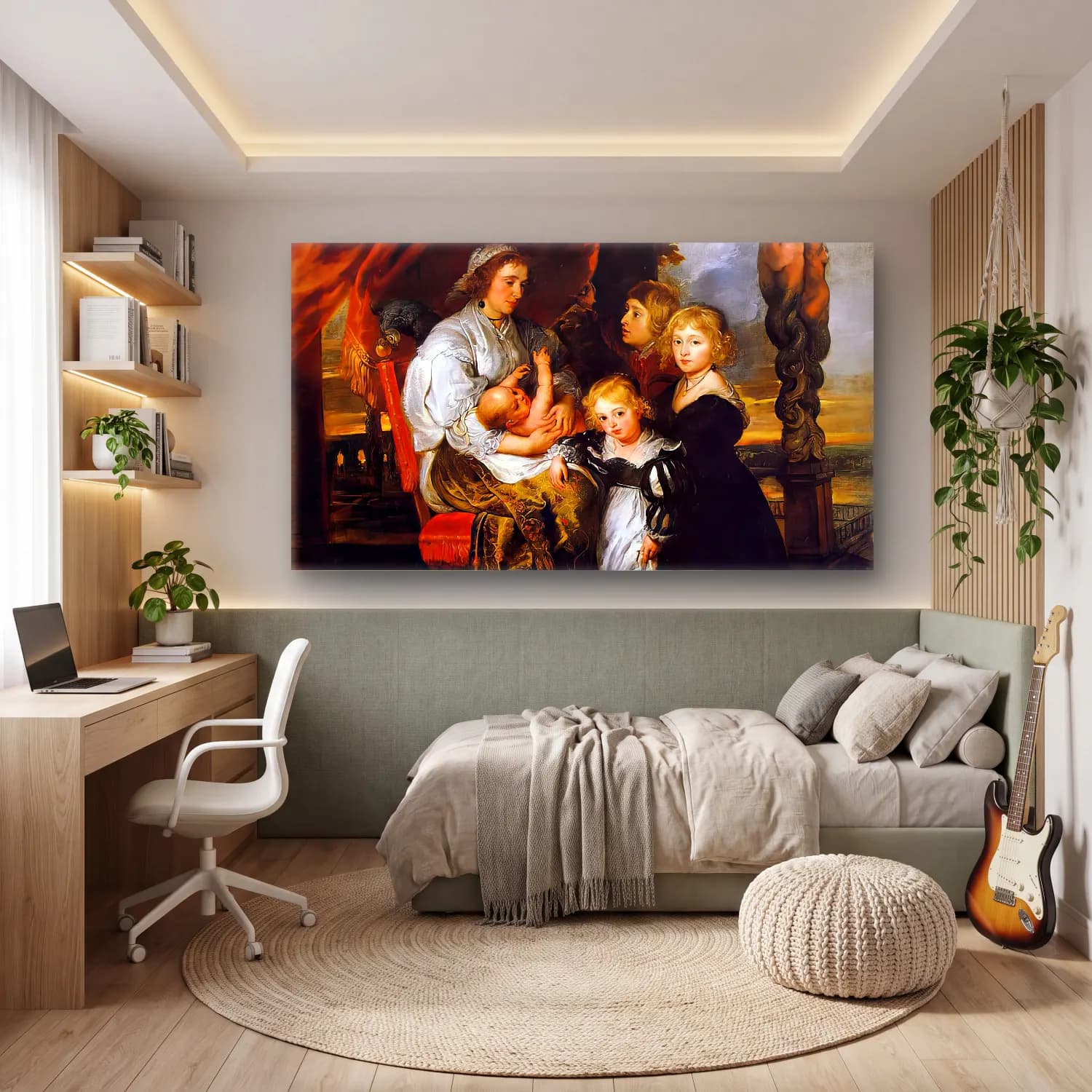 Peter Paul Rubens – Deborah Kip and her Children cam tablo — genç odasında