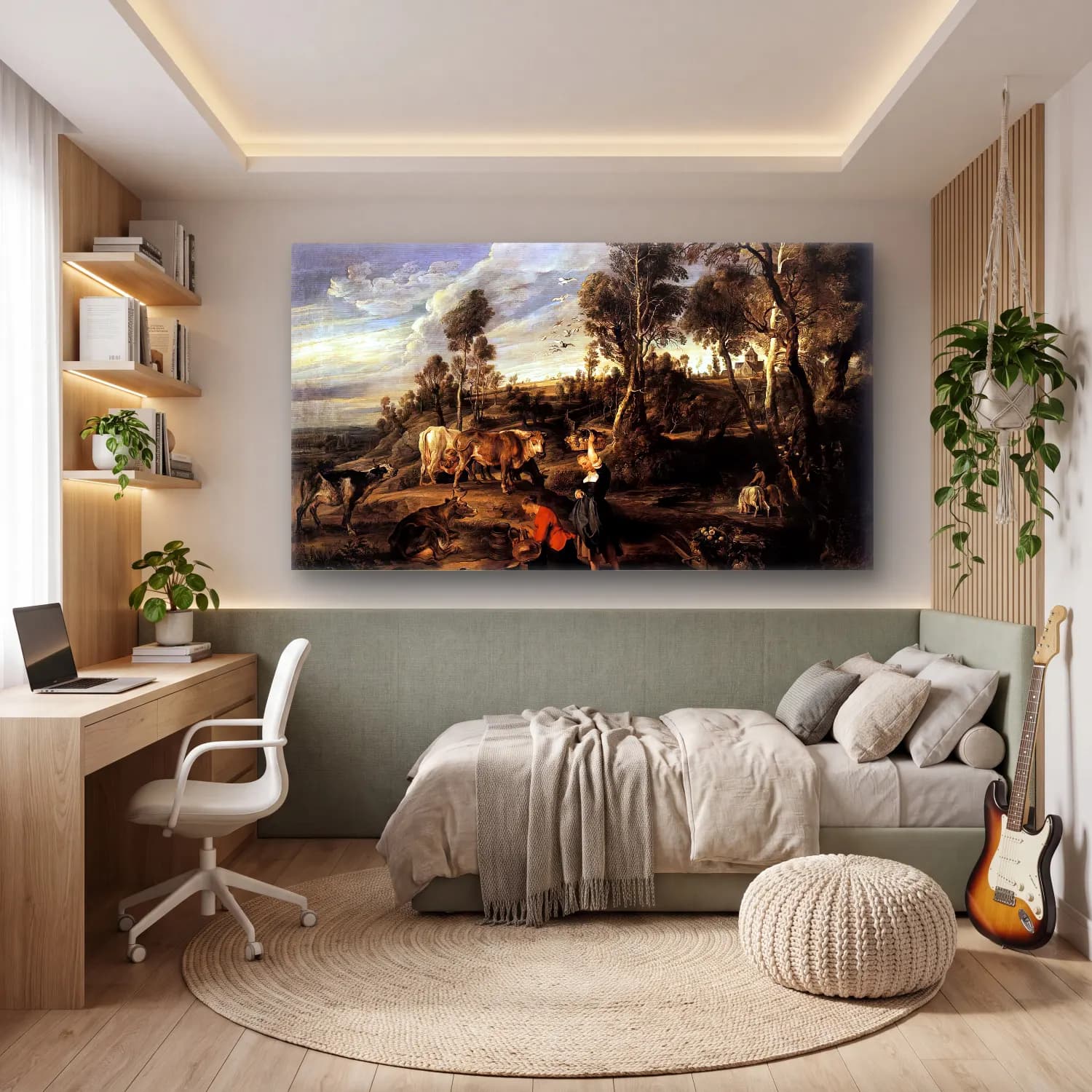 Peter Paul Rubens – Farm at Laken cam tablo — genç odasında