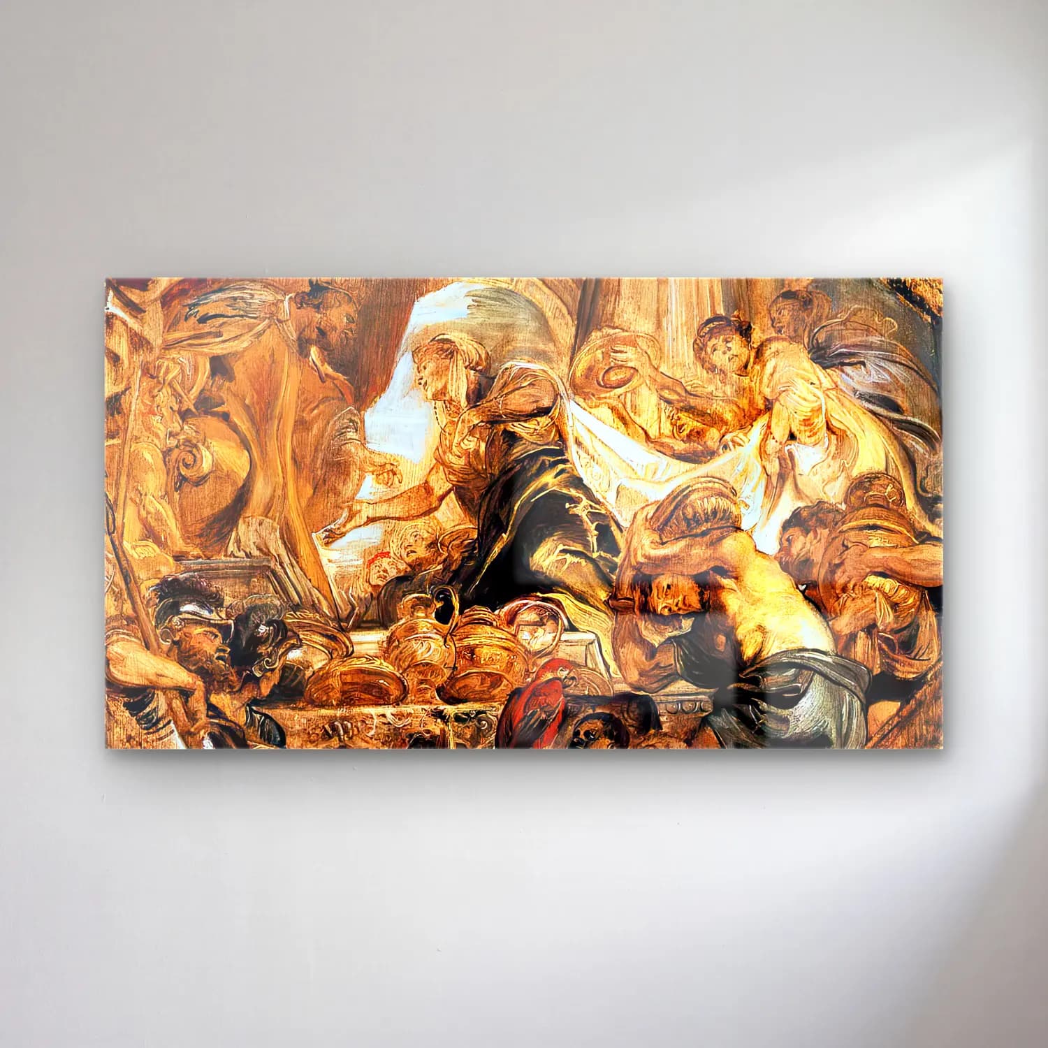 Peter Paul Rubens – King Solomon and the Queen of Sheba cam tablo — Peter Paul Rubens – King Solomon and the Queen of Sheba — yağlı boya mitolojik sahne