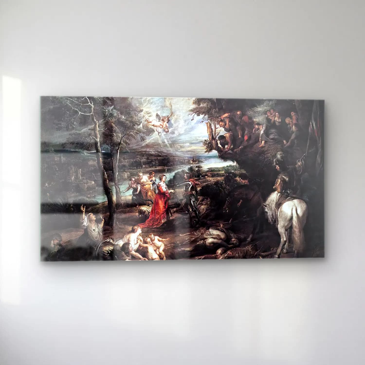 Peter Paul Rubens – Landscape with Saint George and the Dragon cam tablo — sol açıdan görünüm