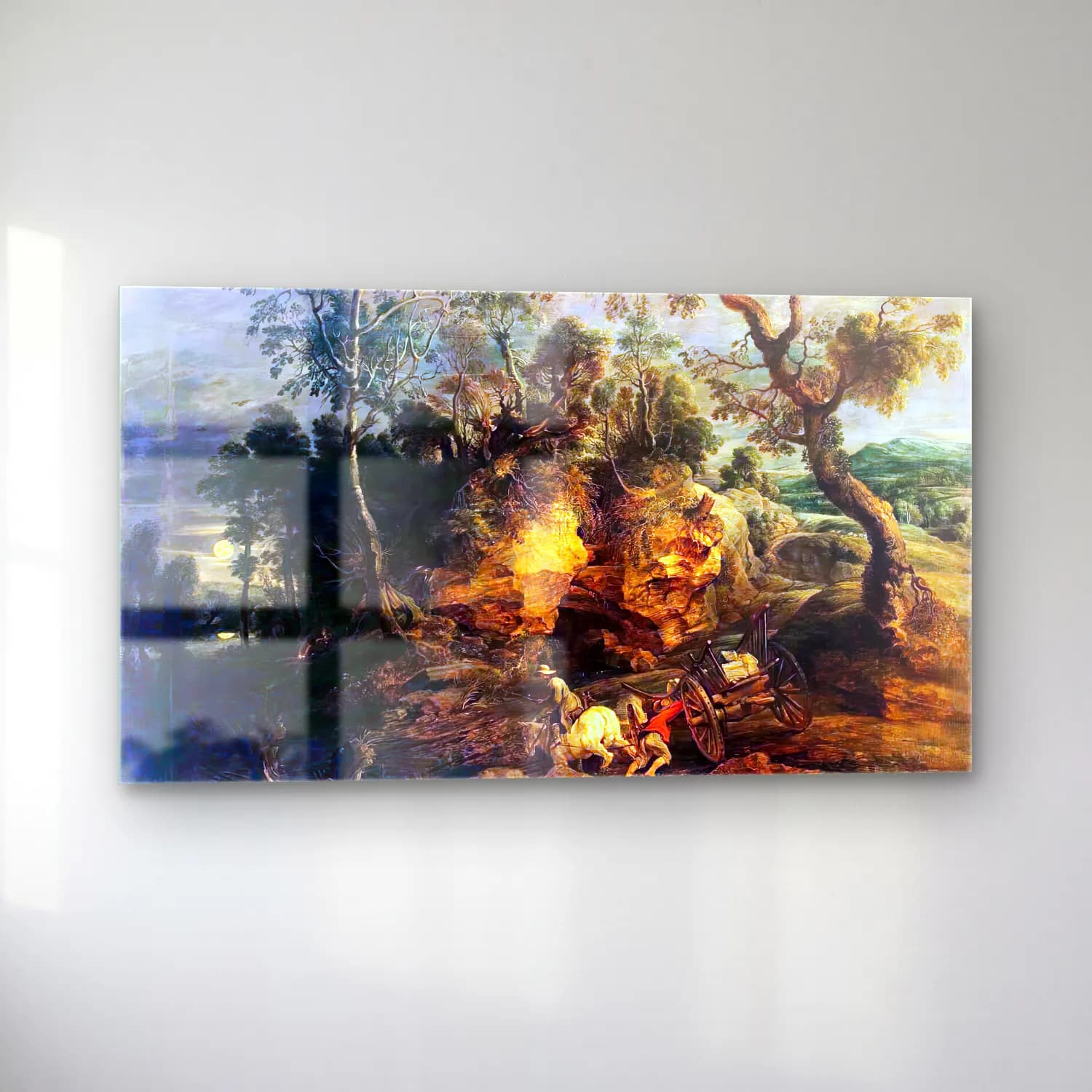 Peter Paul Rubens – Landscape with Stone Carriers cam tablo — sol açıdan görünüm