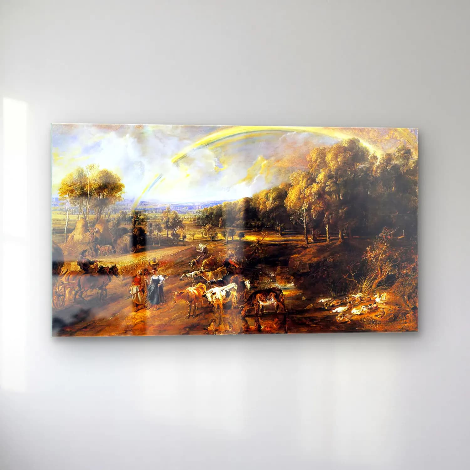 Peter Paul Rubens – Landscape with a Rainbow cam tablo — sol açıdan görünüm