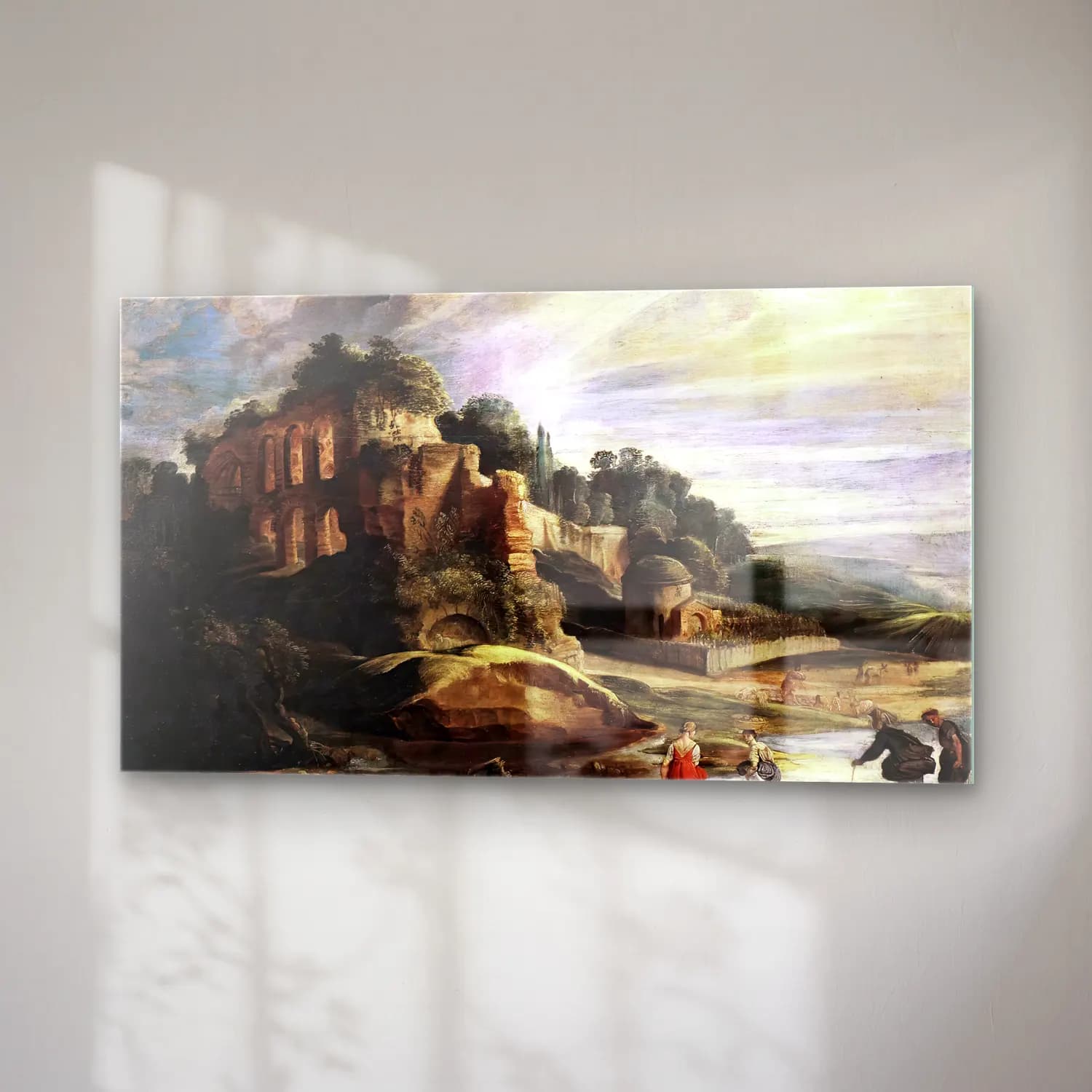 Peter Paul Rubens – Landscape with the Ruins of Mount Palatine in Rome cam tablo — sağ açıdan görünüm