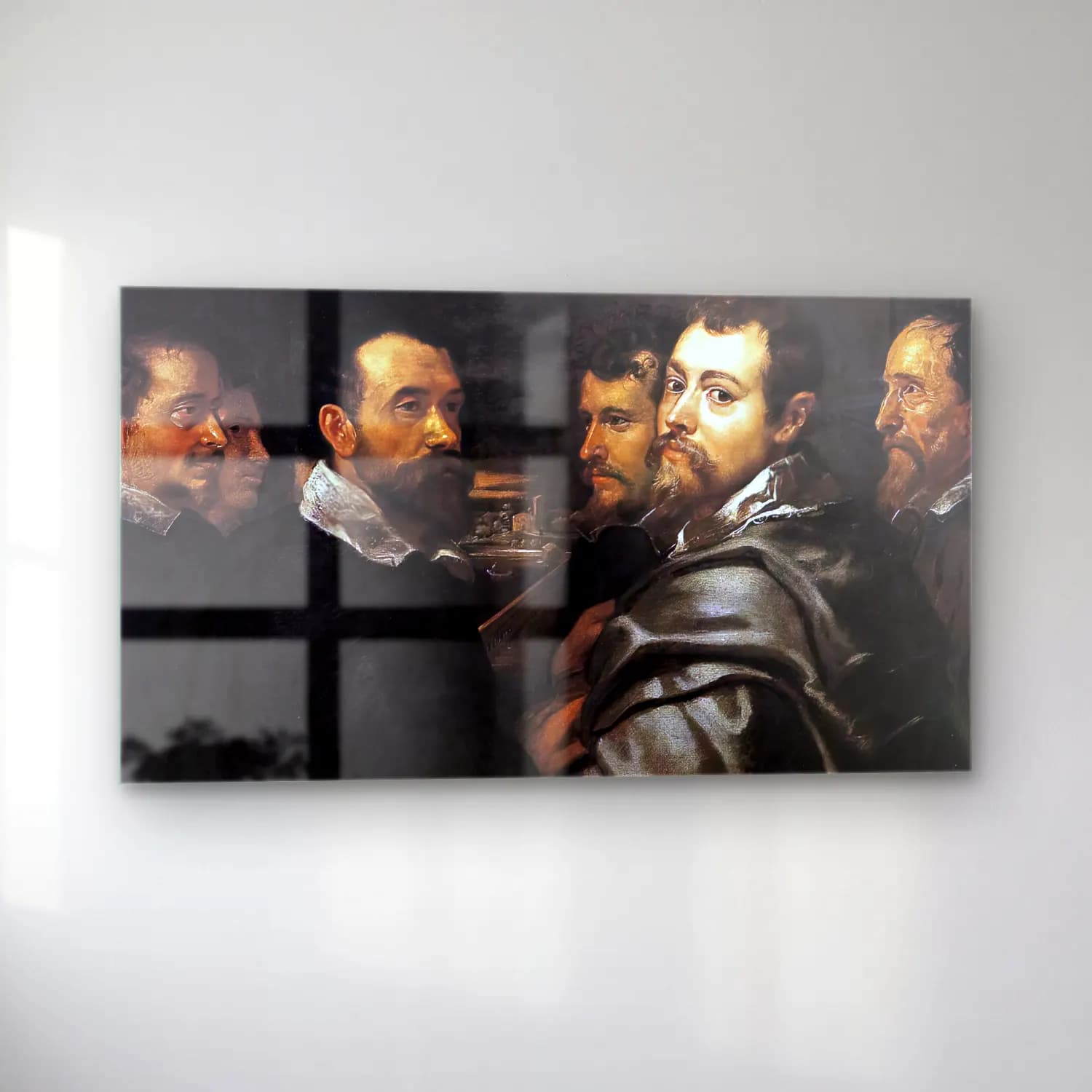 Peter Paul Rubens – Self-Portrait in a Circle of Friends from Mantua cam tablo — sol açıdan görünüm