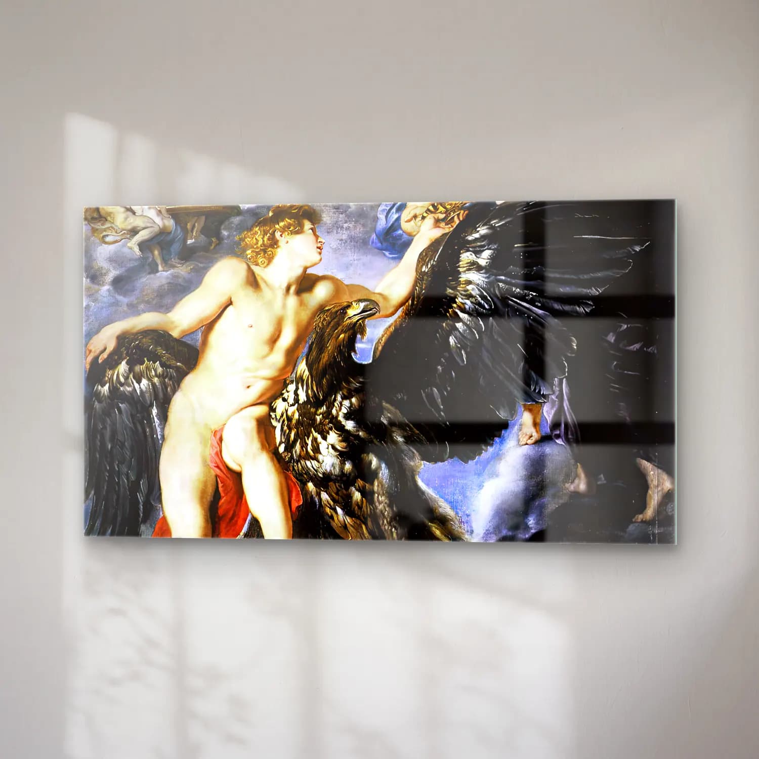 Peter Paul Rubens – The Abduction of Ganymede cam tablo — sağ açıdan görünüm