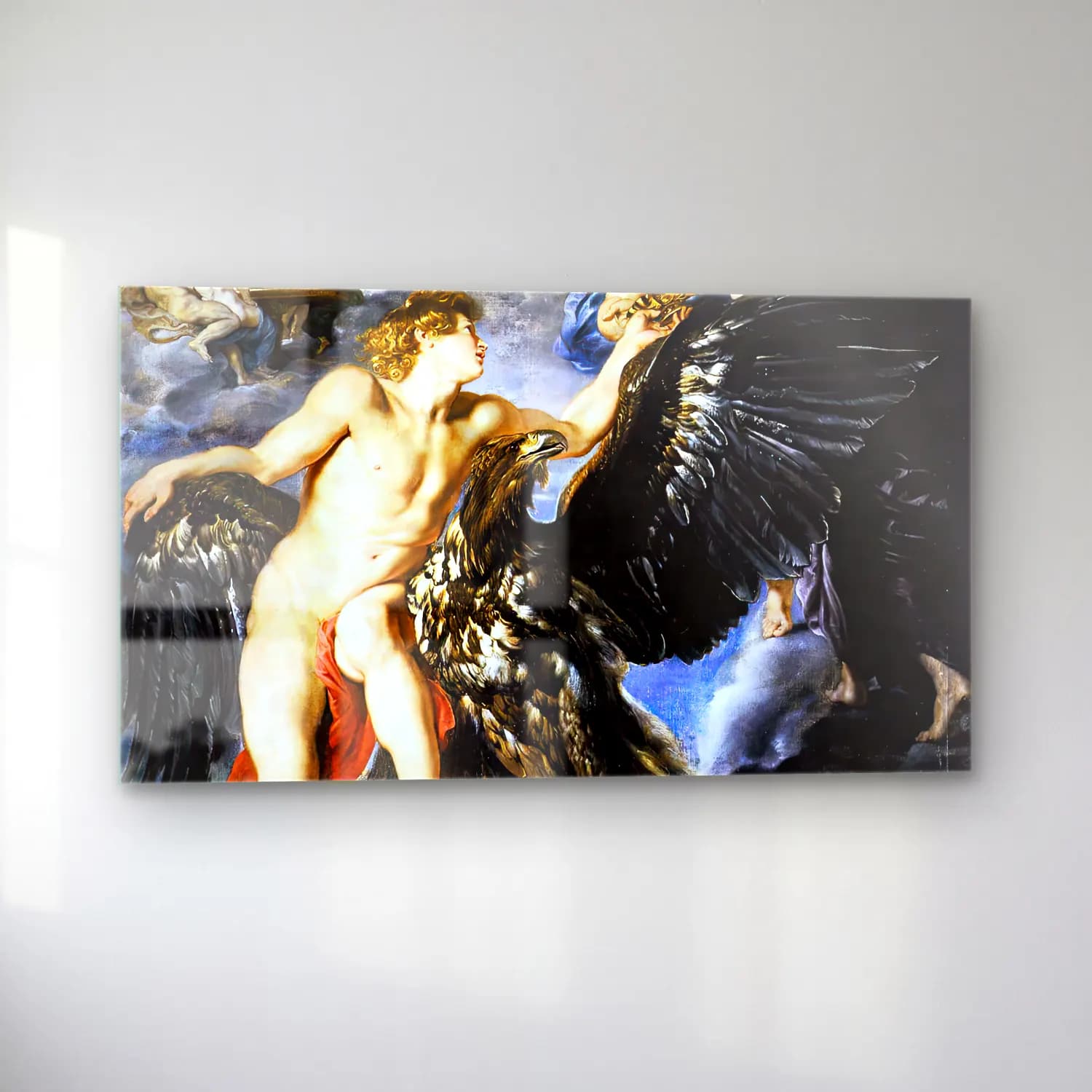 Peter Paul Rubens – The Abduction of Ganymede cam tablo — sol açıdan görünüm